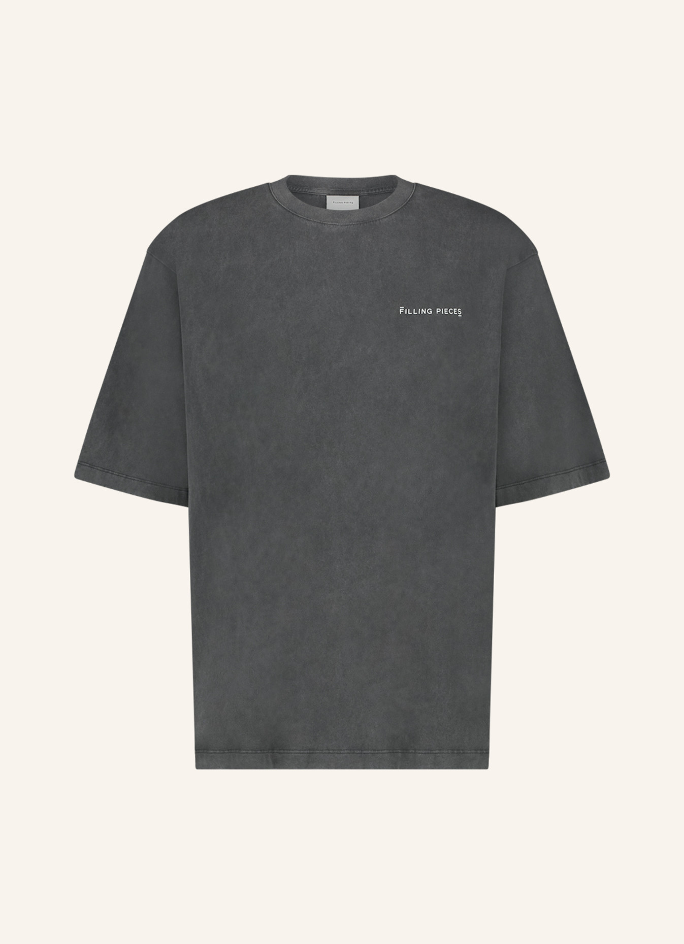 FILLING PIECES T-Shirt BOXY: DUNKELGRAU