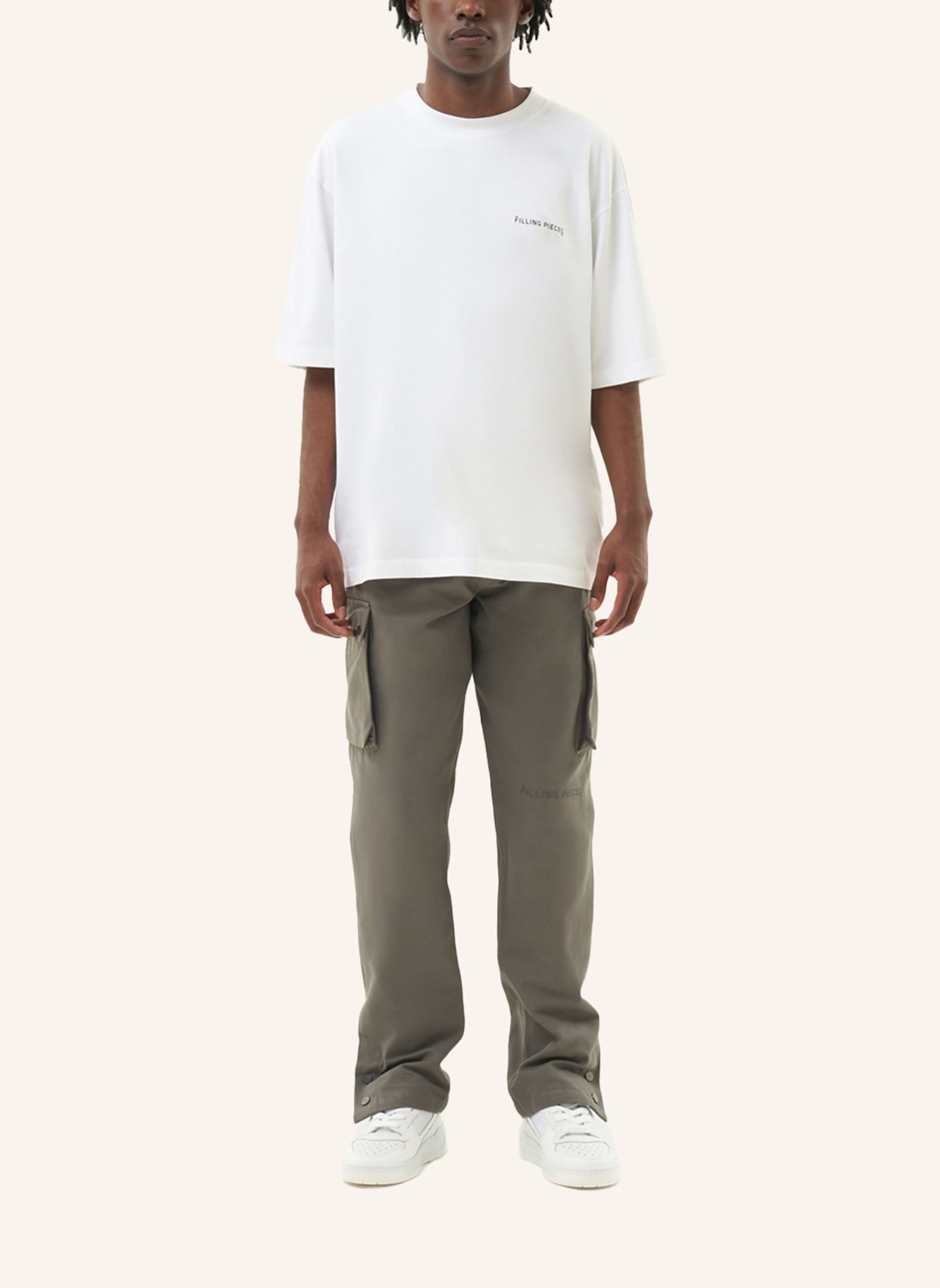 FILLING PIECES T-Shirt BOXY: WEISS
