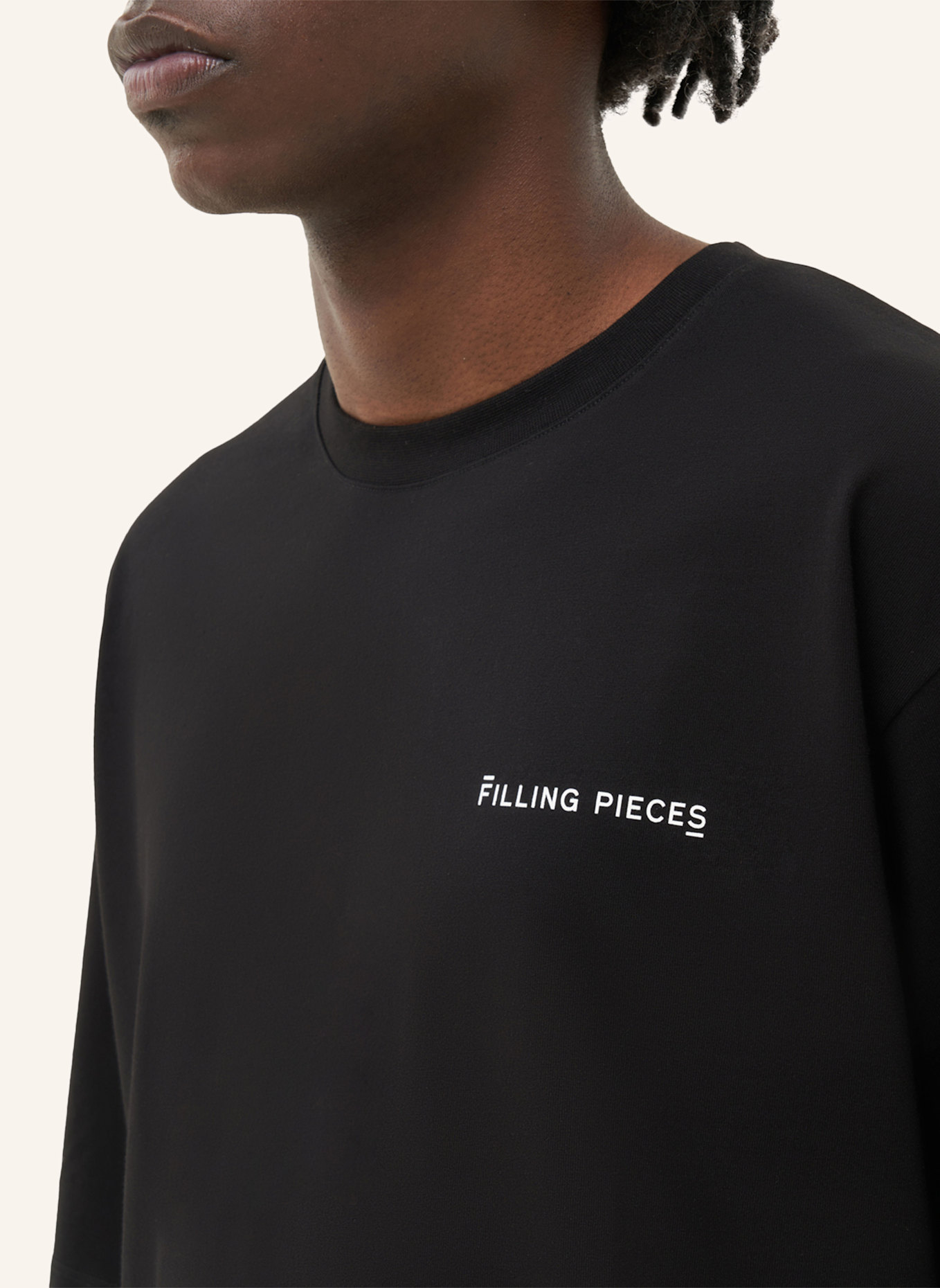 FILLING PIECES T-Shirt BOXY: SCHWARZ
