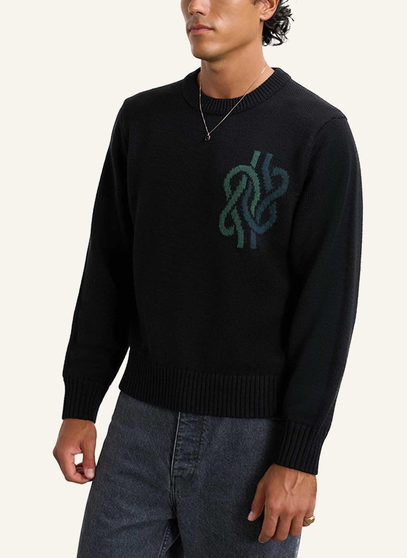 FILLING PIECES Knit Sweater Knot: SCHWARZ