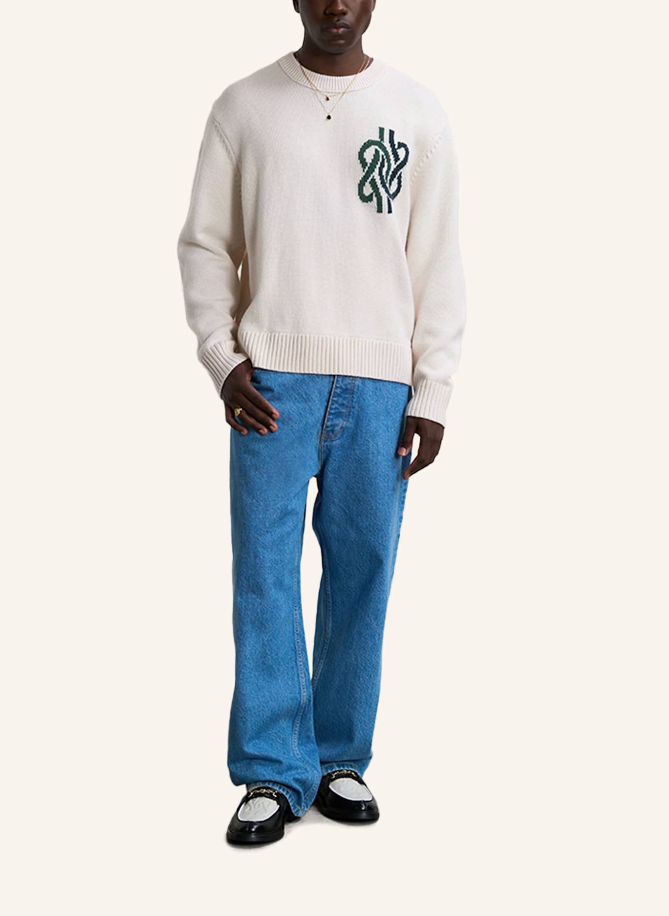 FILLING PIECES Knit Sweater Knot: WEISS