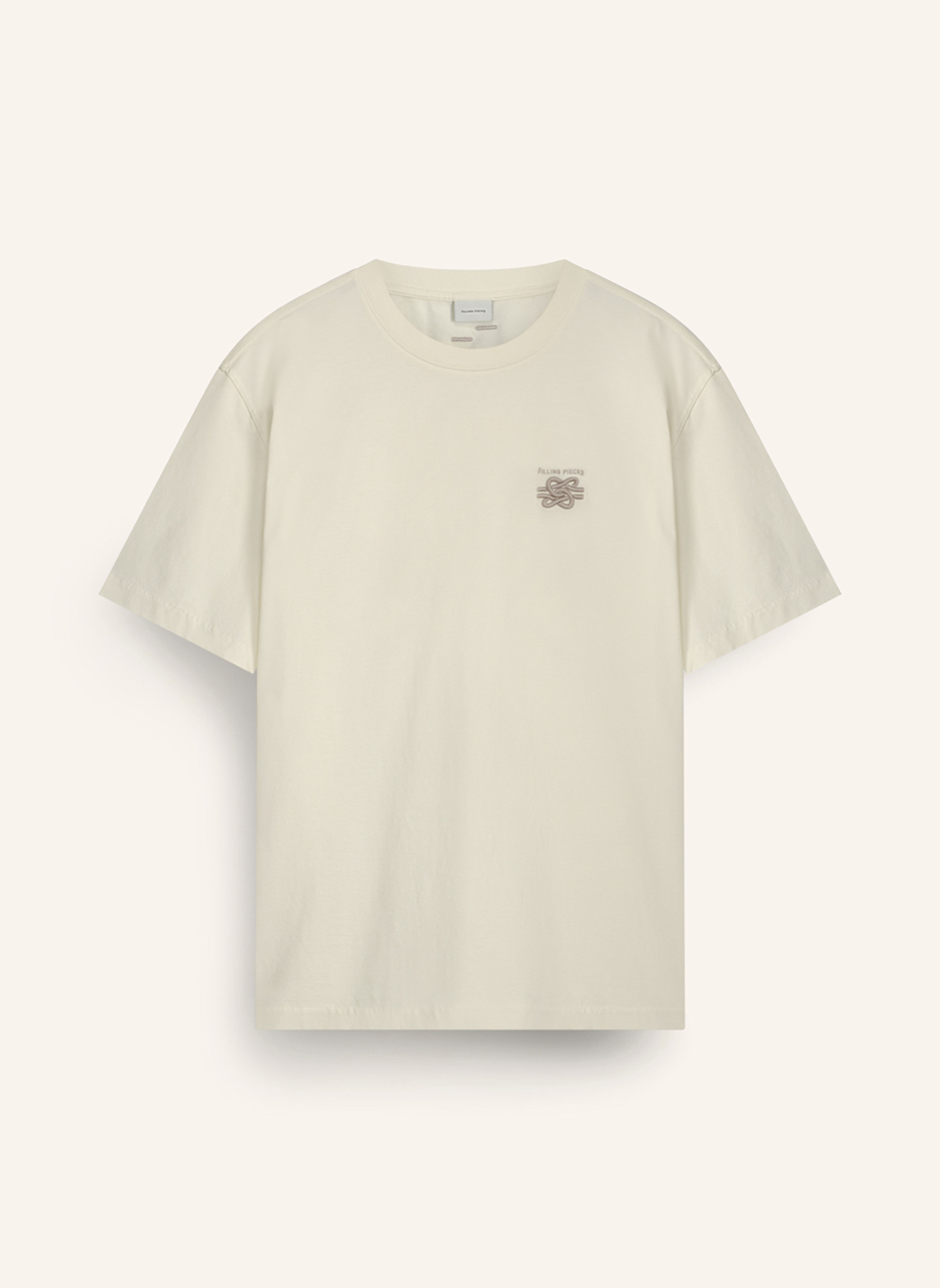 FILLING PIECES T-shirt EMBROIDERED KNOT: WEISS