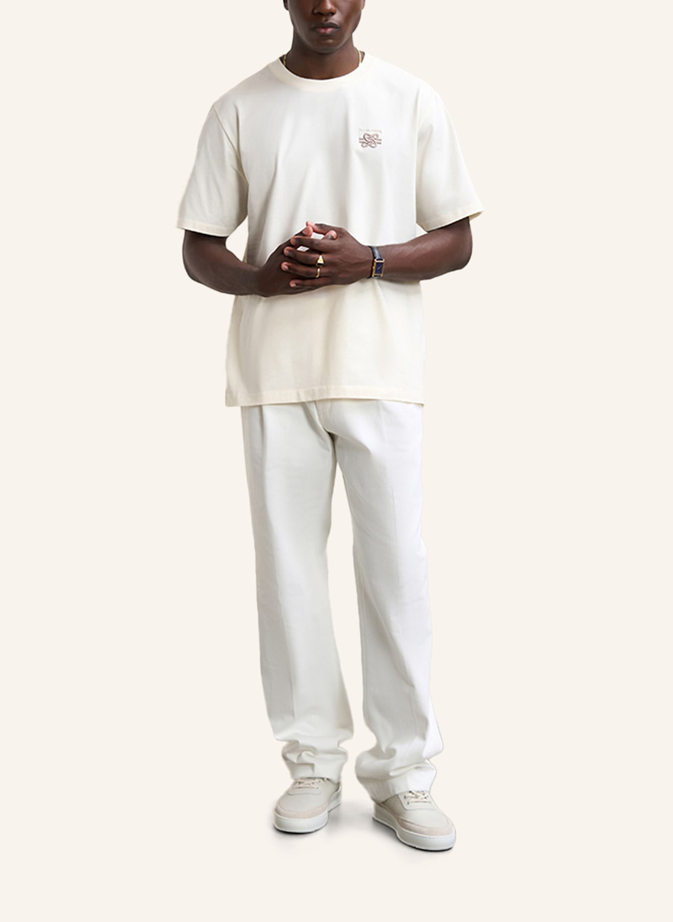 FILLING PIECES T-shirt EMBROIDERED KNOT: WEISS