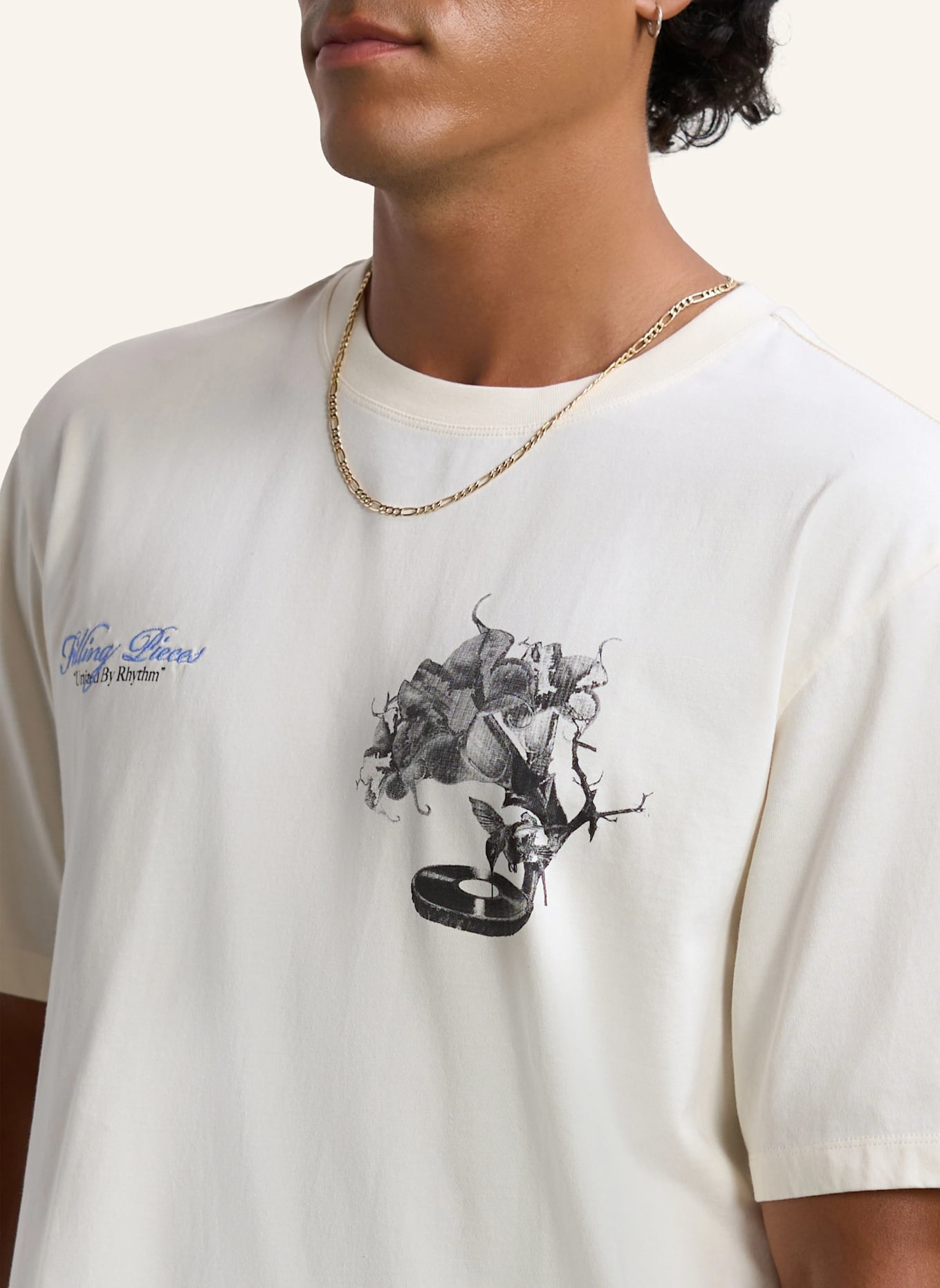 FILLING PIECES T-shirt GRAMOPHONE: WEISS