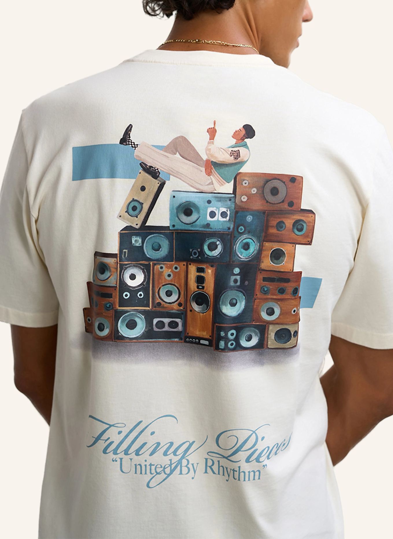 FILLING PIECES T-shirt Speaker Wall: WEISS