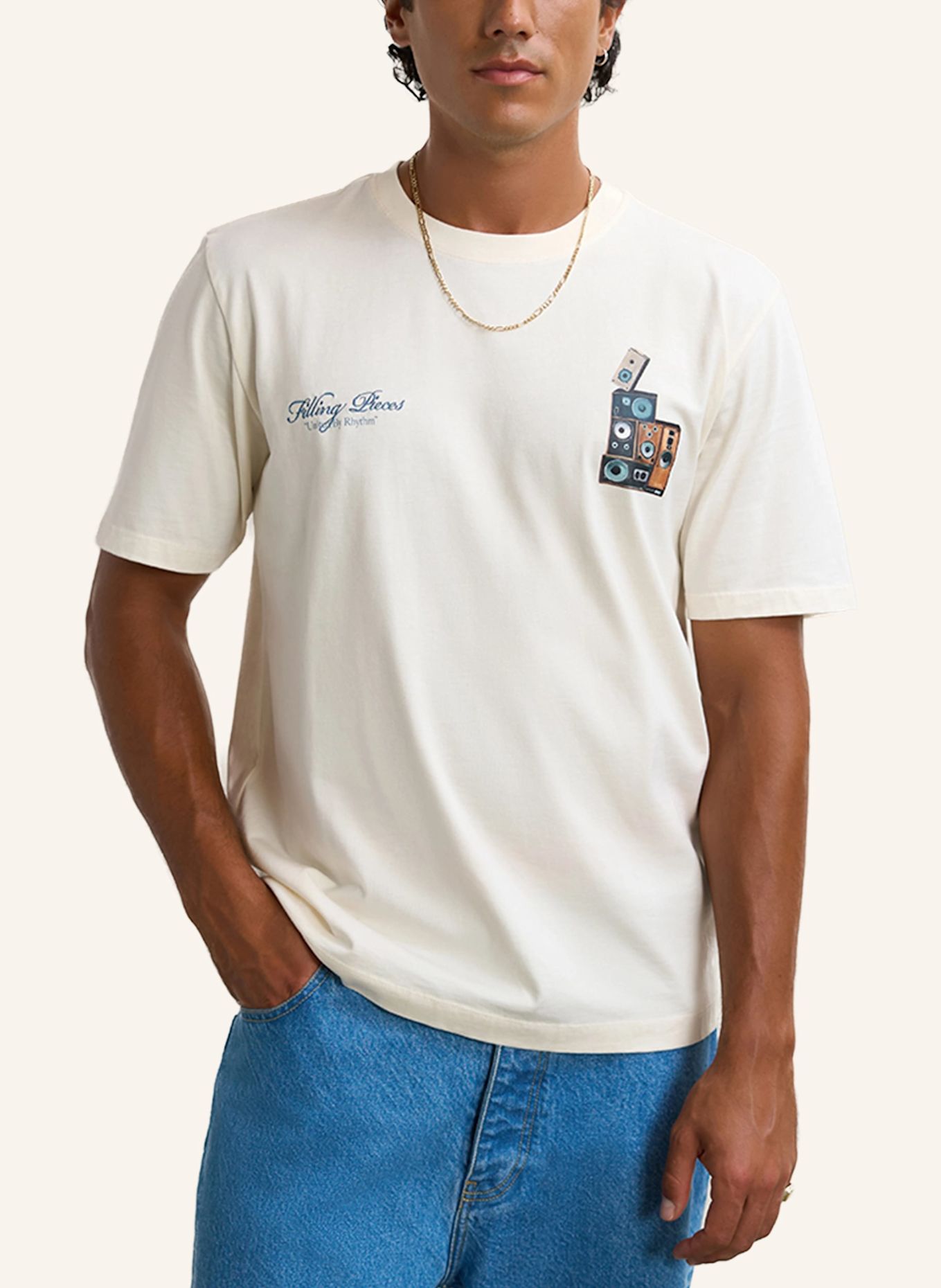 FILLING PIECES T-shirt Speaker Wall: WEISS