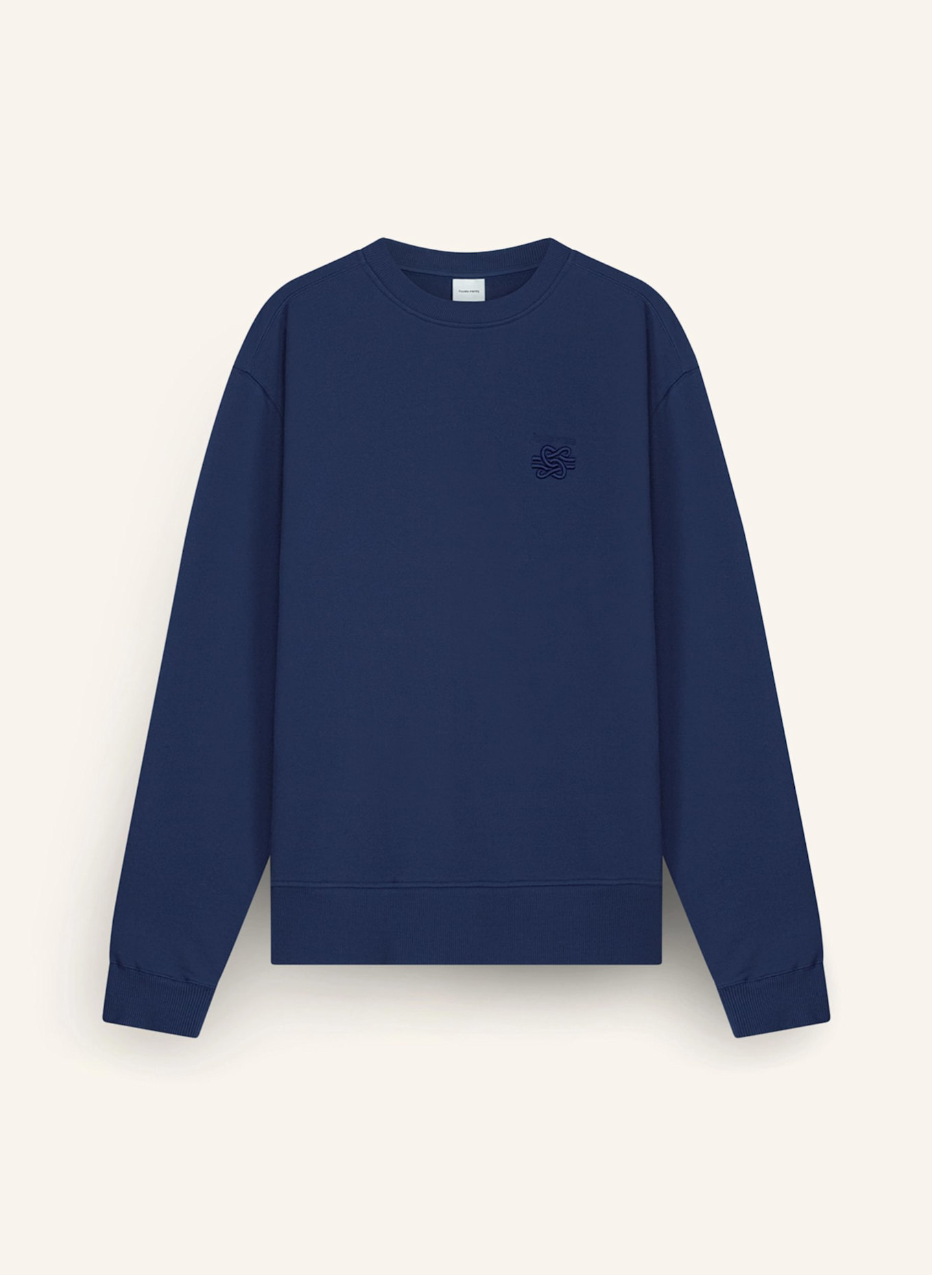 FILLING PIECES Sweatshirt Embroidered Knot: DUNKELBLAU