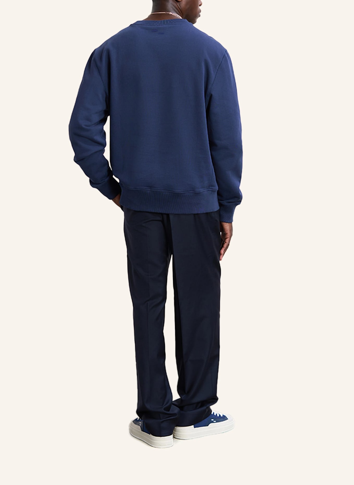 FILLING PIECES Sweatshirt Embroidered Knot: DUNKELBLAU