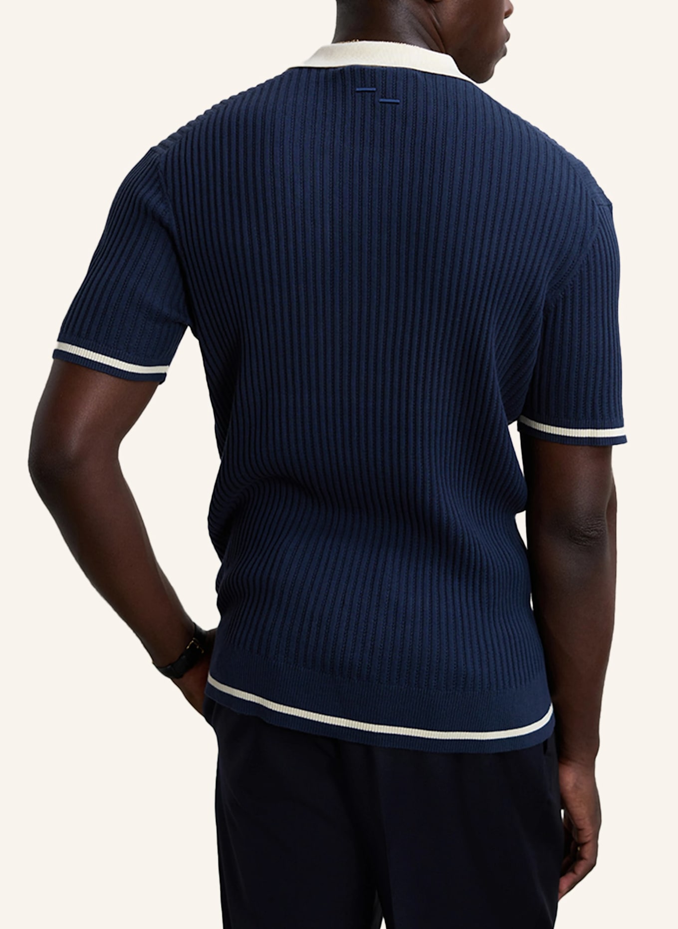 FILLING PIECES Poloshirt KNIT: DUNKELBLAU