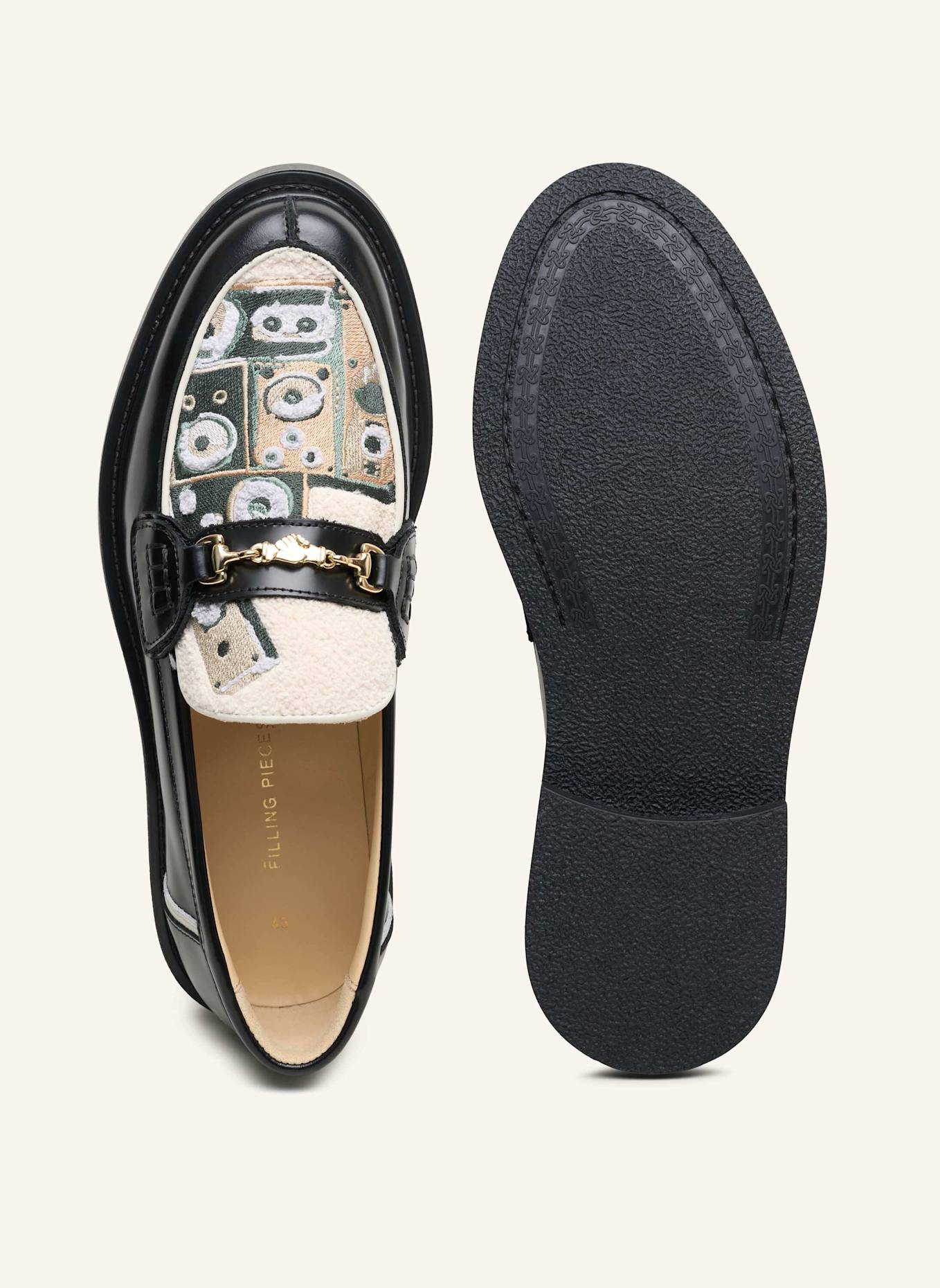 FILLING PIECES Slipper SPEAKER WALL: SCHWARZ