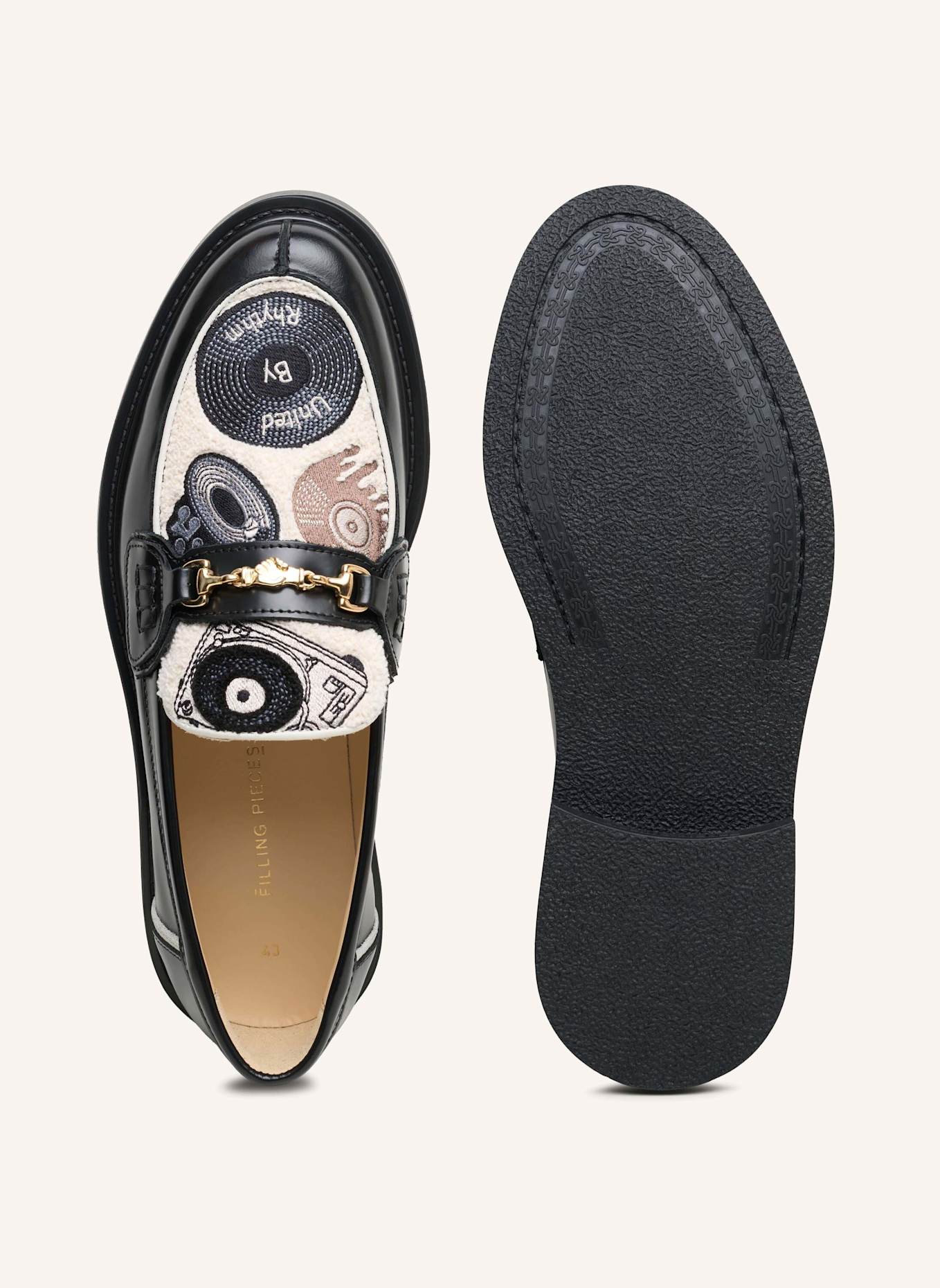 FILLING PIECES Slipper VINYL: SCHWARZ