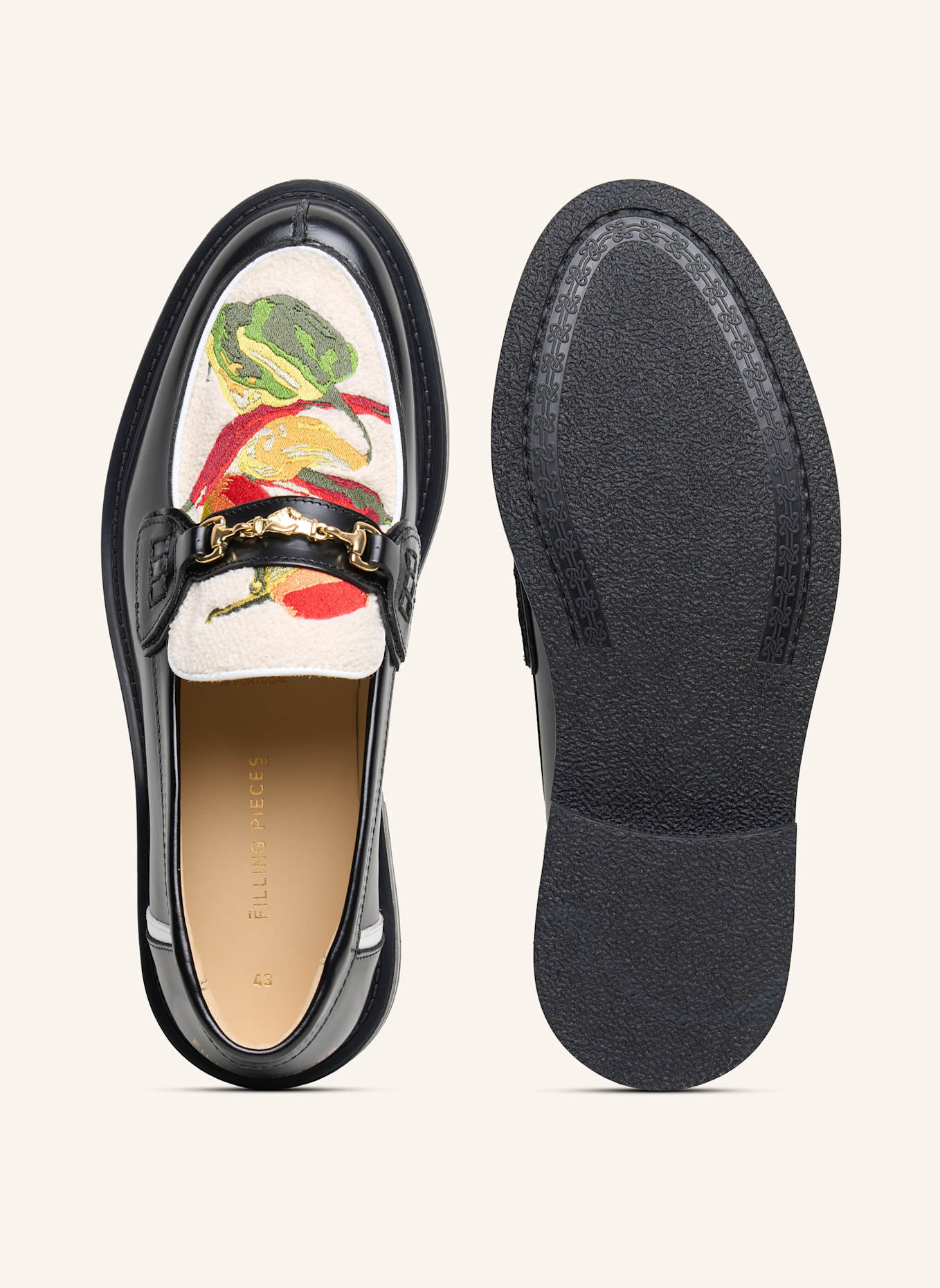 FILLING PIECES Slipper PEPPER: SCHWARZ