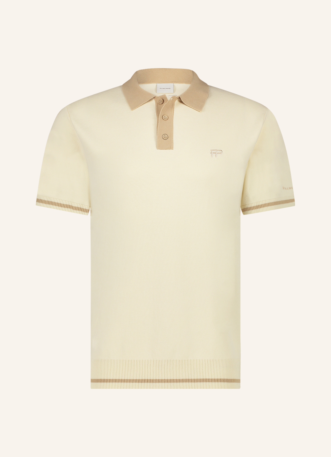 FILLING PIECES Poloshirt KNIT, Farbe: BEIGE (Bild 1)