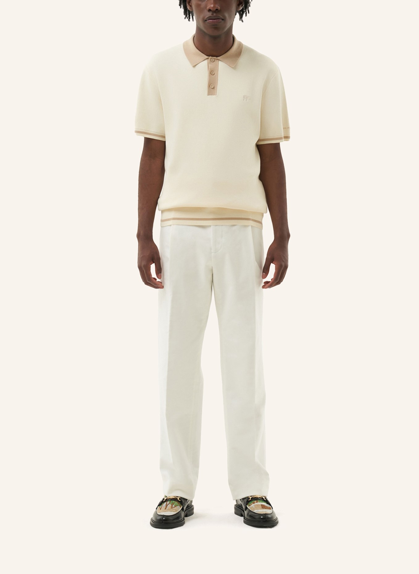 FILLING PIECES Poloshirt KNIT, Farbe: BEIGE (Bild 4)