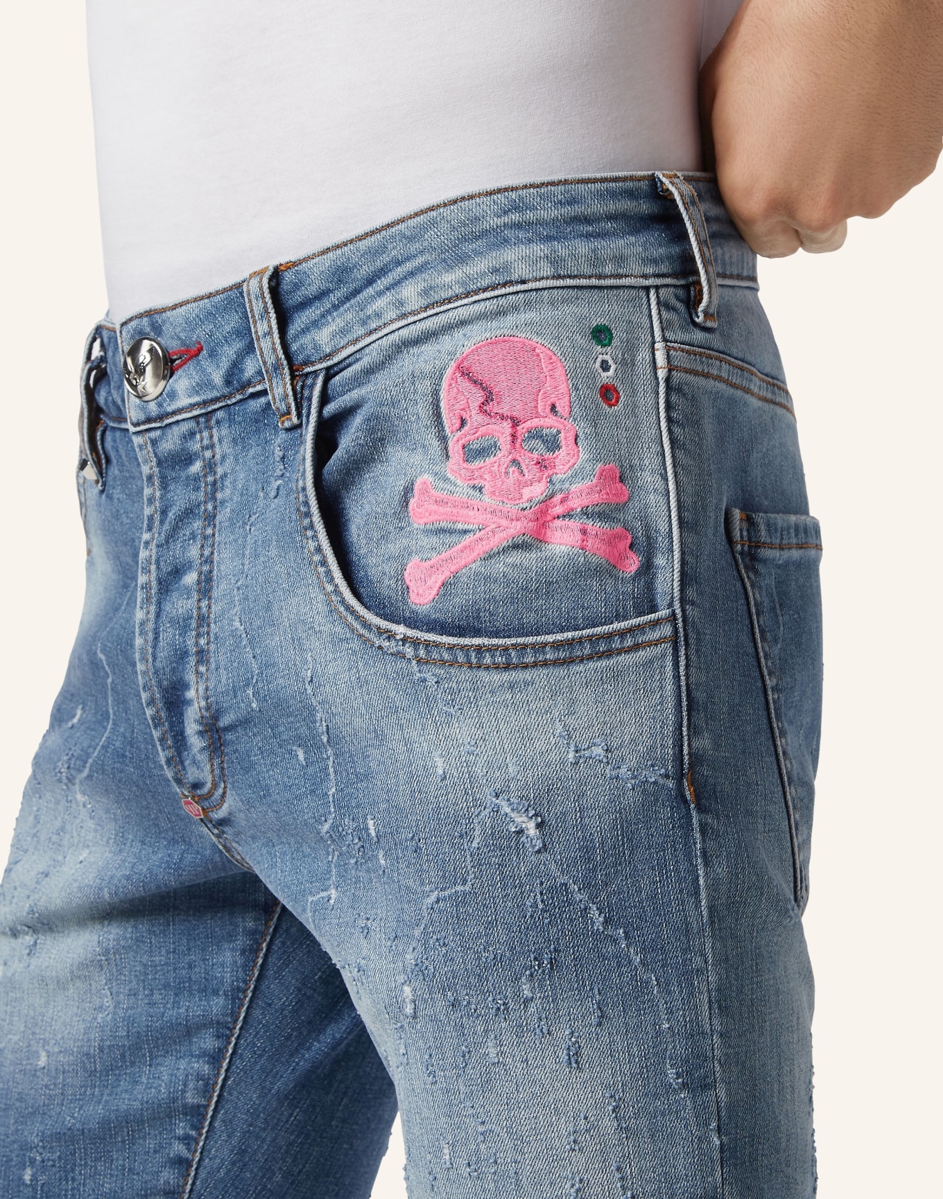 PHILIPP PLEIN Jeans SKULL & BONES Super Straight Fit (Bild 3)