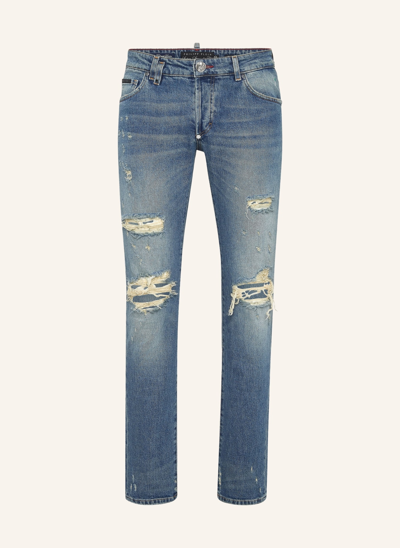 PHILIPP PLEIN Jeans Super Straight Cut Fit, Farbe: BLAU (Bild 1)