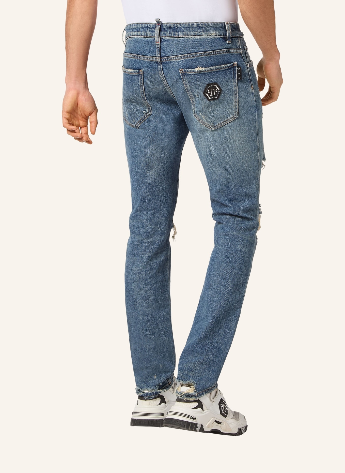 PHILIPP PLEIN Jeans Super Straight Cut Fit, Farbe: BLAU (Bild 2)