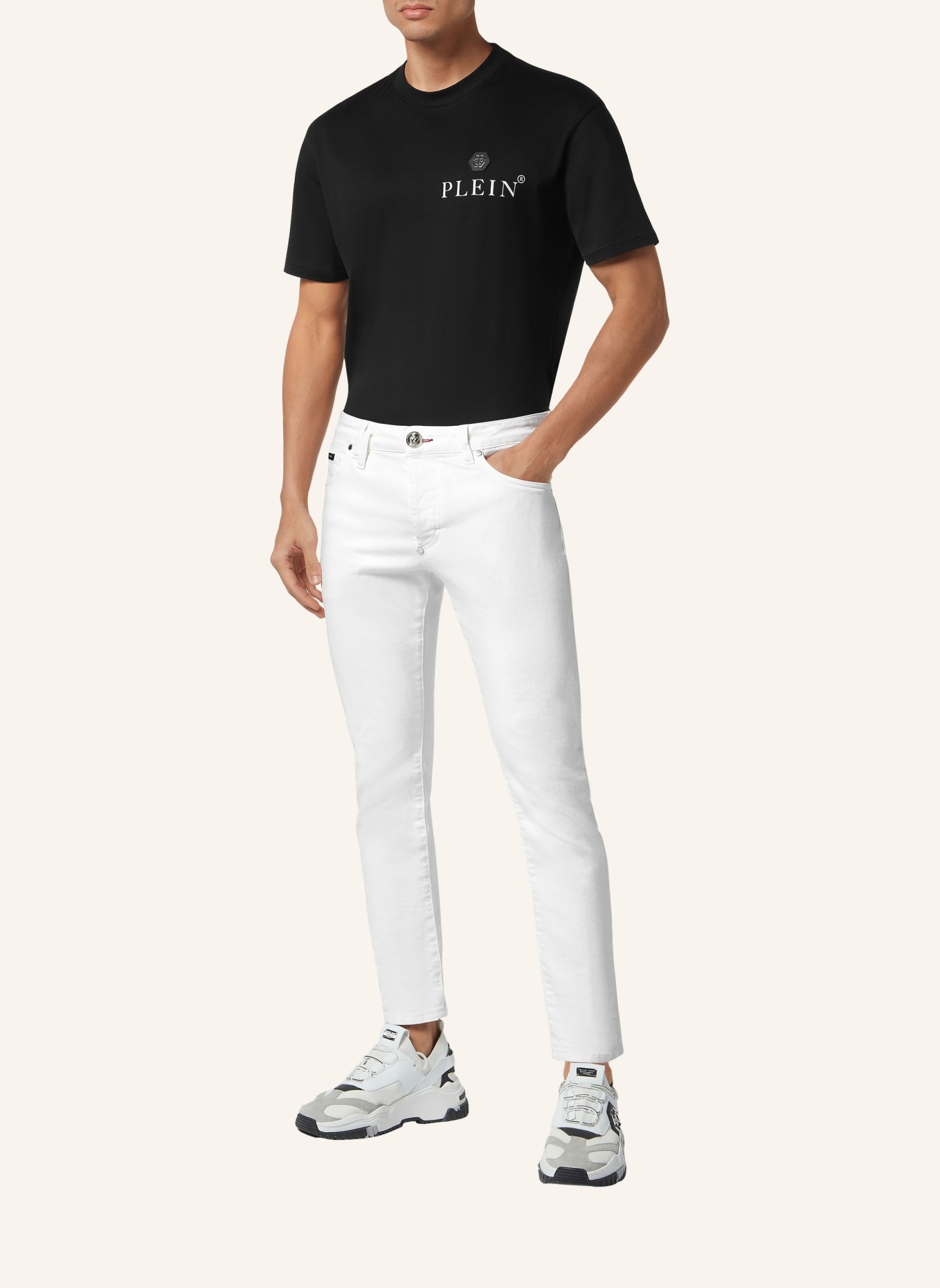 PHILIPP PLEIN Jeans Skinny Fit, Farbe: WEISS (Bild 4)