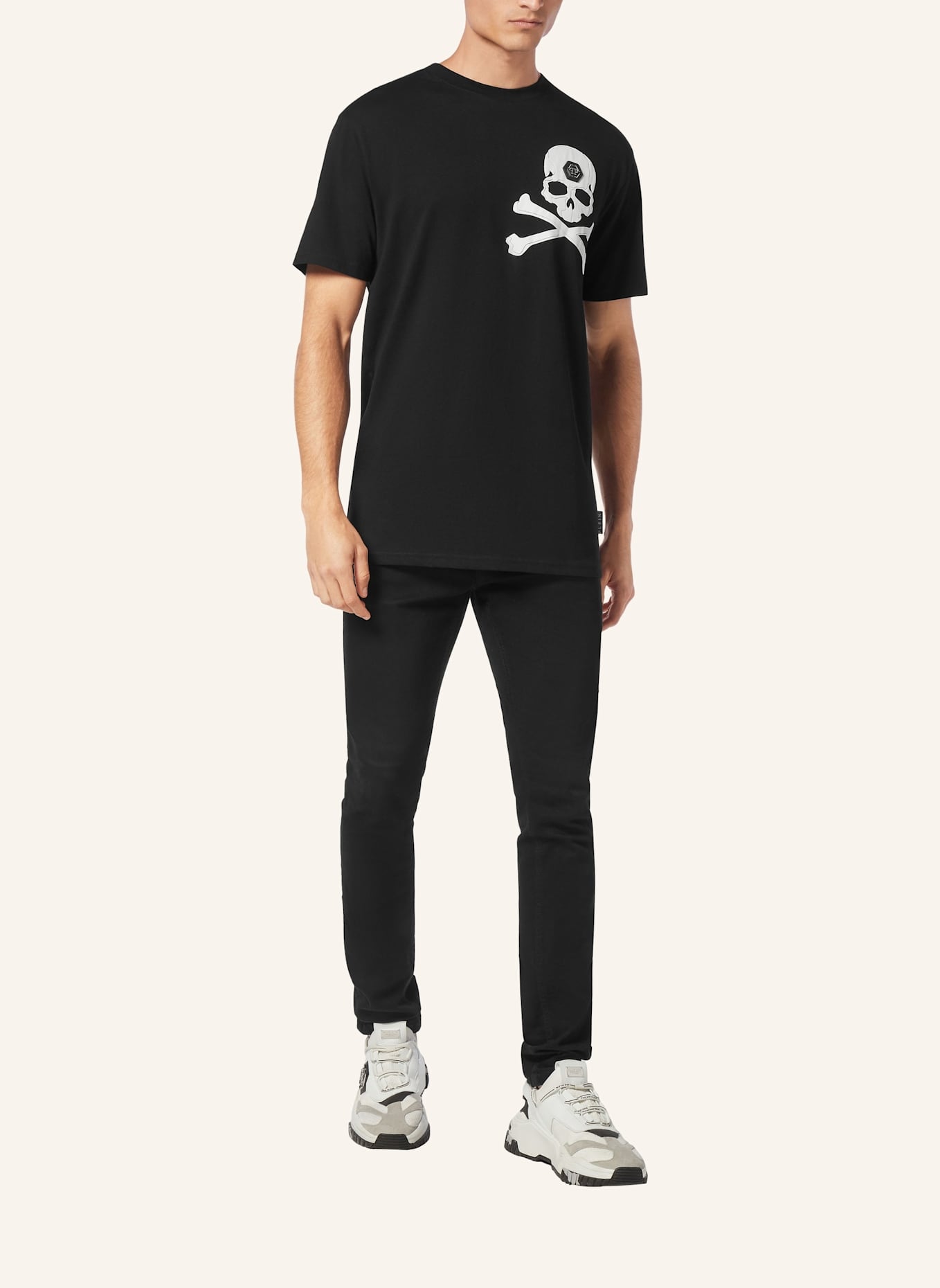 PHILIPP PLEIN PHILIPP PLEIN T-Shirt SKULL&BONES, Farbe: SCHWARZ (Bild 4)