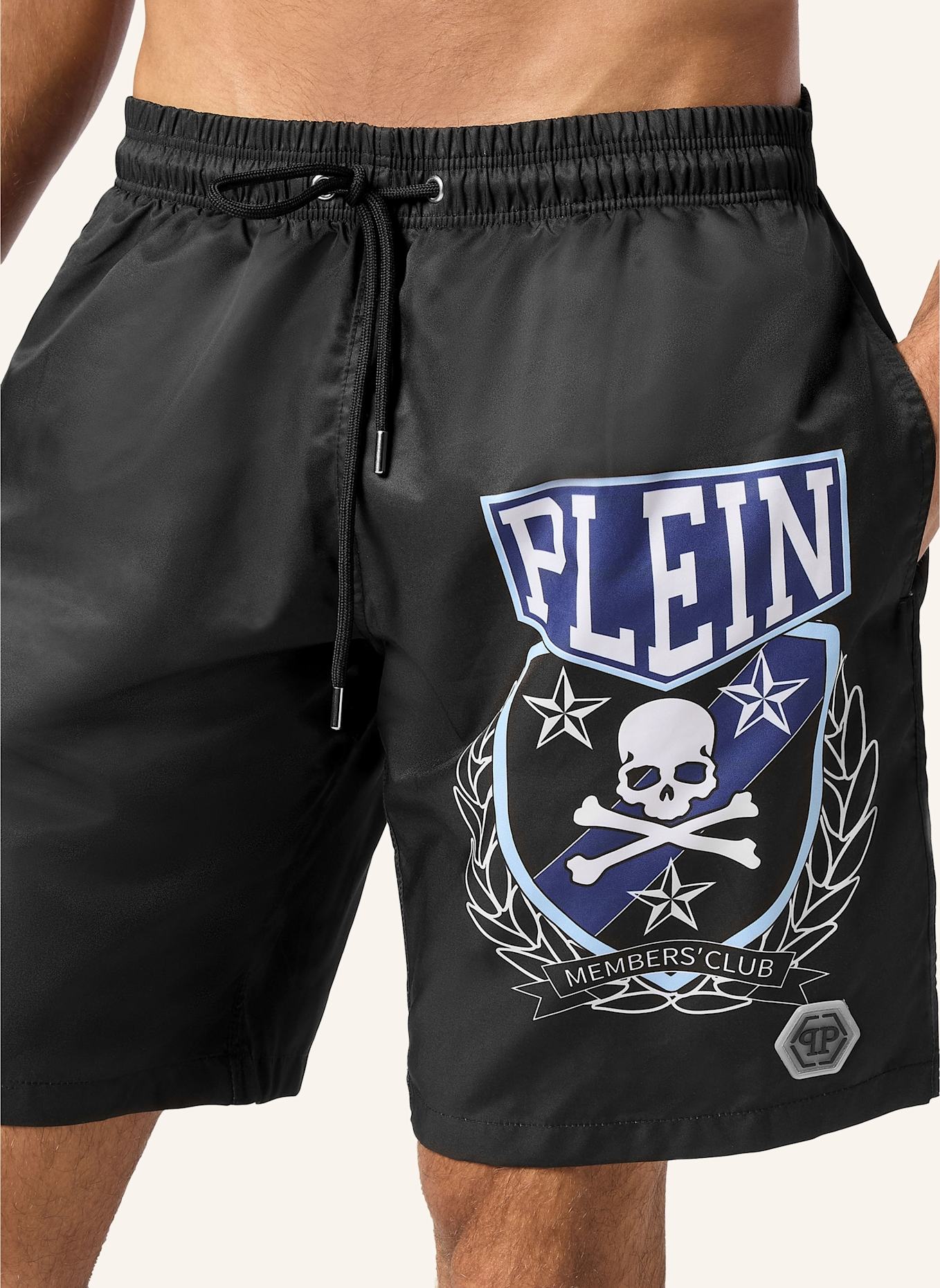 PHILIPP PLEIN Badeshorts SKULL&BONES, Farbe: SCHWARZ (Bild 3)