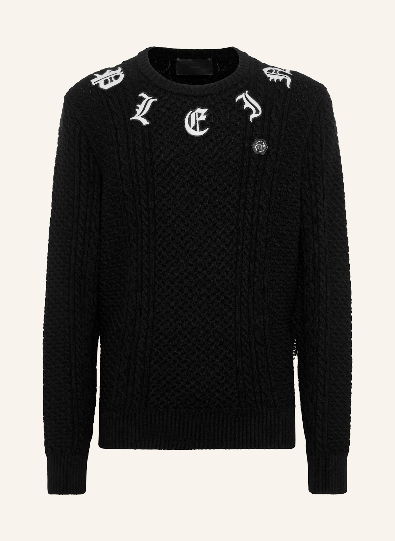 PHILIPP PLEIN Pullover MONOGRAM, Farbe: SCHWARZ (Bild 1)