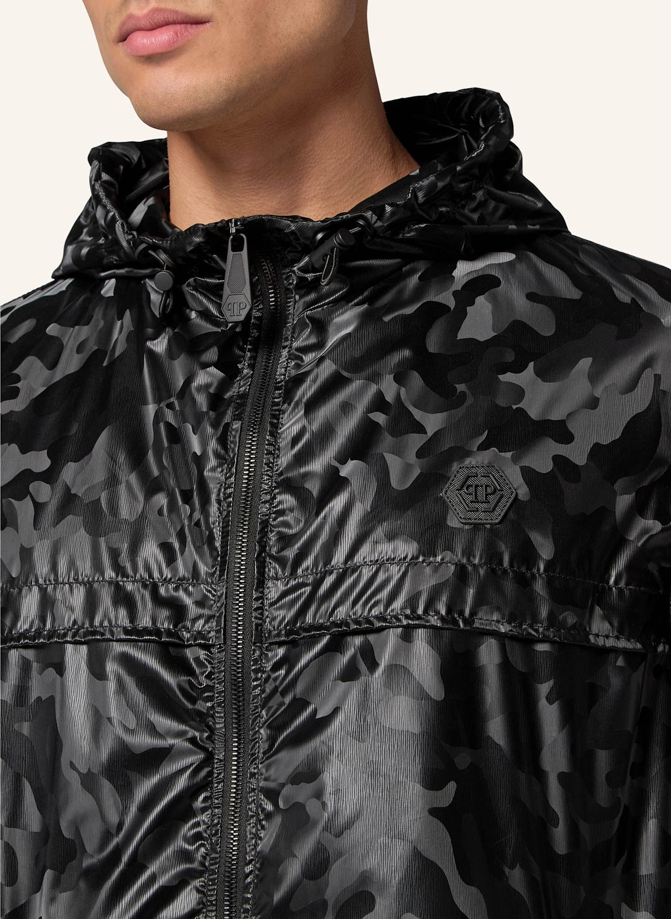 PHILIPP PLEIN Windbreaker CAMOUFLAGE, Farbe: SCHWARZ (Bild 3)