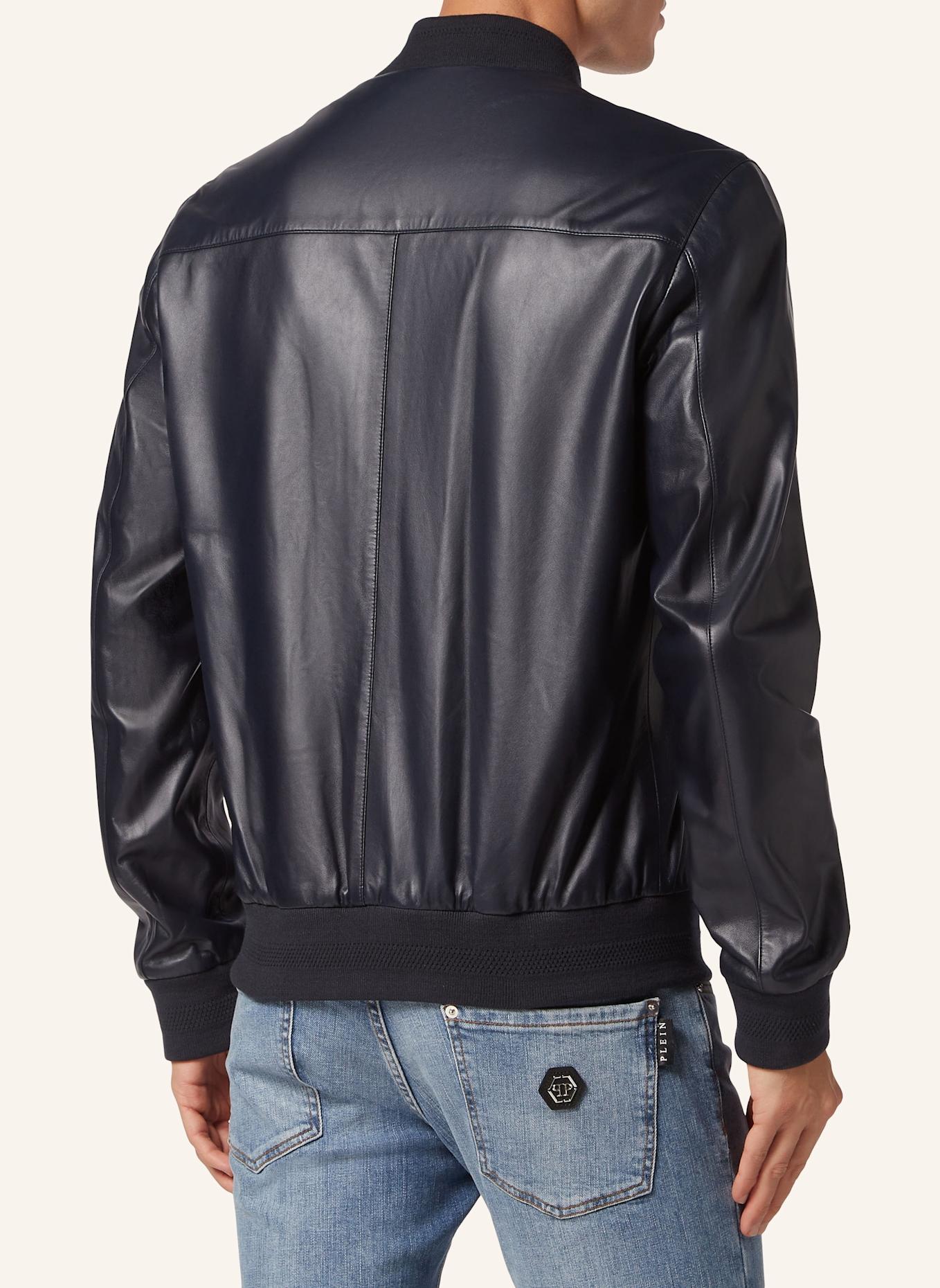 PHILIPP PLEIN Lederblouson, Farbe: DUNKELBLAU (Bild 2)