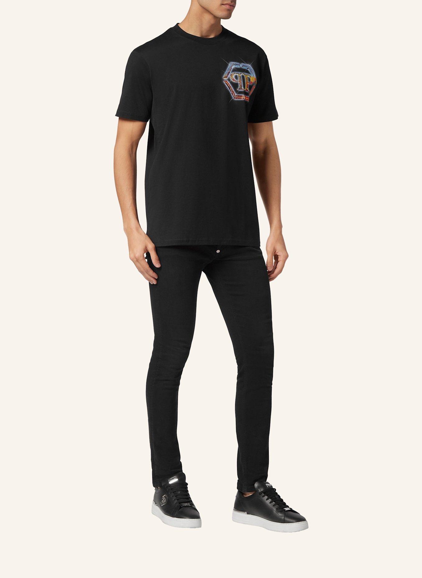 PHILIPP PLEIN T-Shirt HEXAGON, Farbe: SCHWARZ (Bild 4)