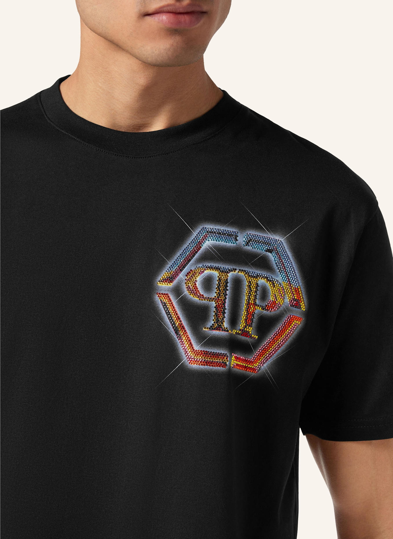 PHILIPP PLEIN T-Shirt HEXAGON, Farbe: SCHWARZ (Bild 3)