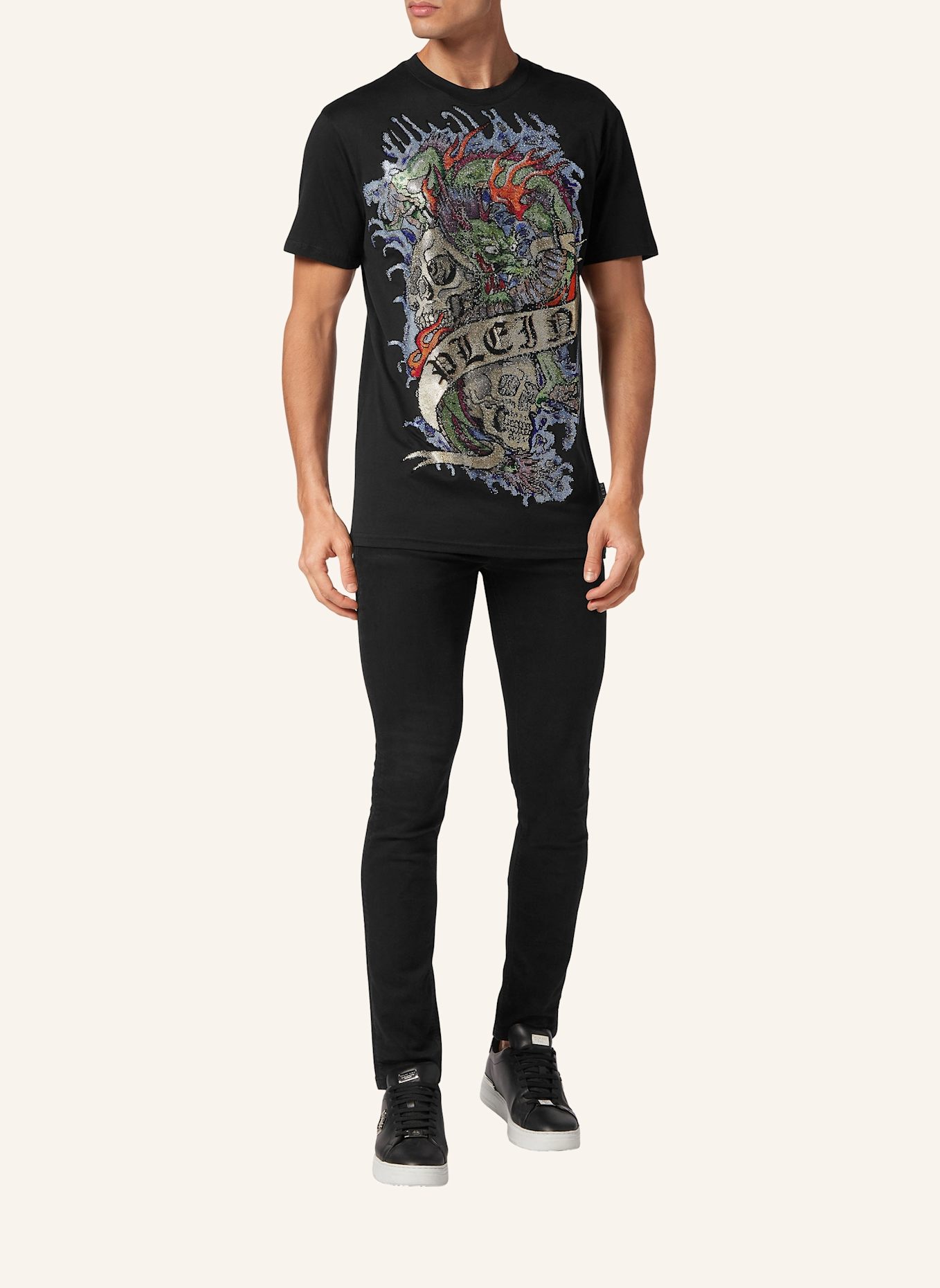 PHILIPP PLEIN T-Shirt TATTOO, Farbe: SCHWARZ (Bild 4)