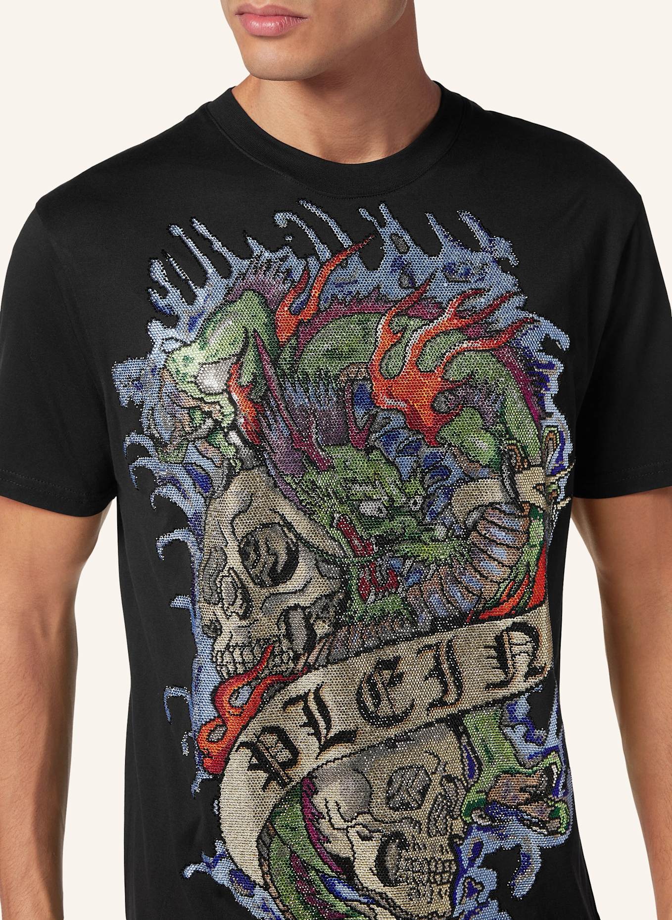 PHILIPP PLEIN T-Shirt TATTOO, Farbe: SCHWARZ (Bild 3)