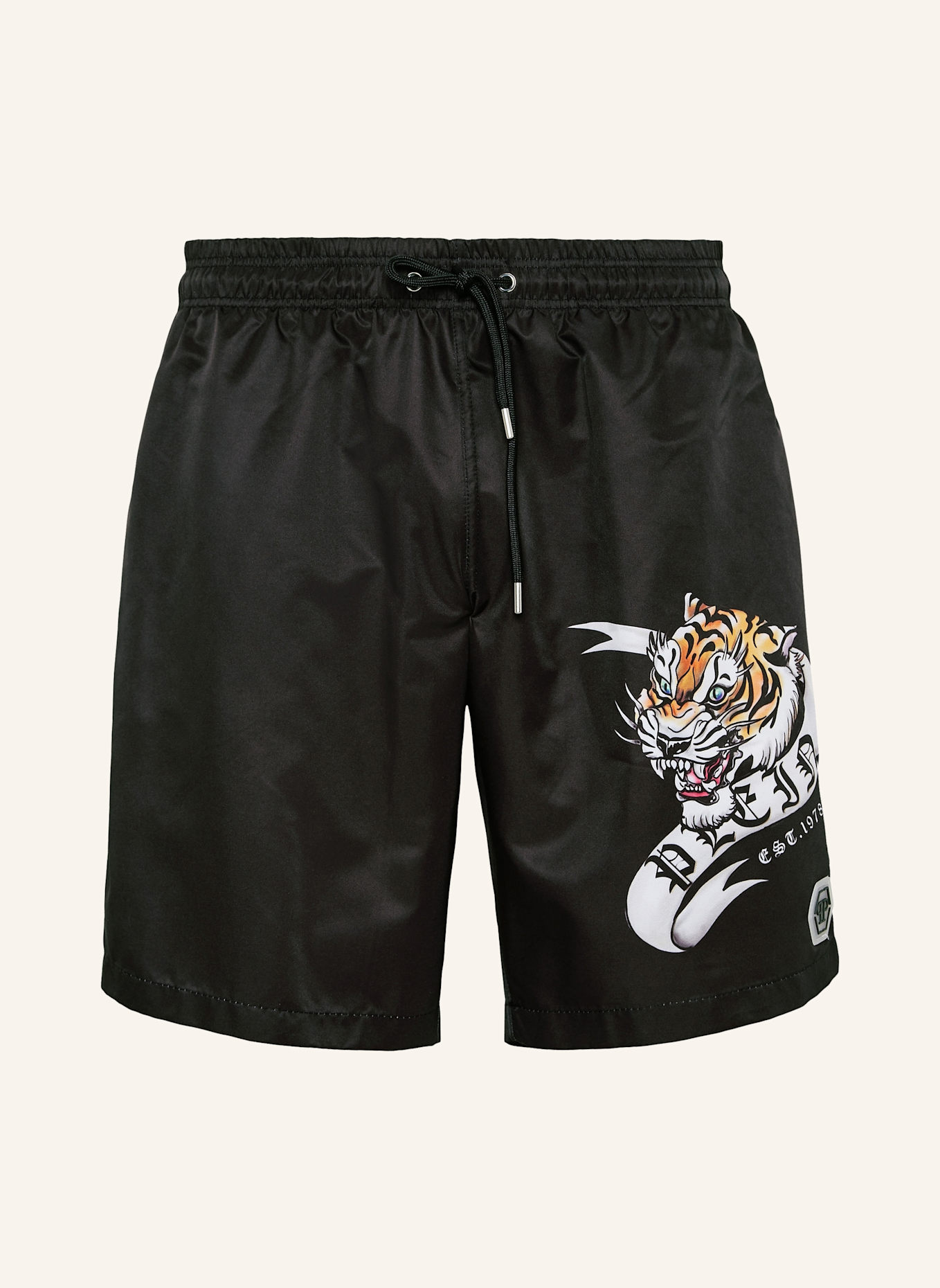 PHILIPP PLEIN Badeshorts TATTOO, Farbe: SCHWARZ (Bild 1)