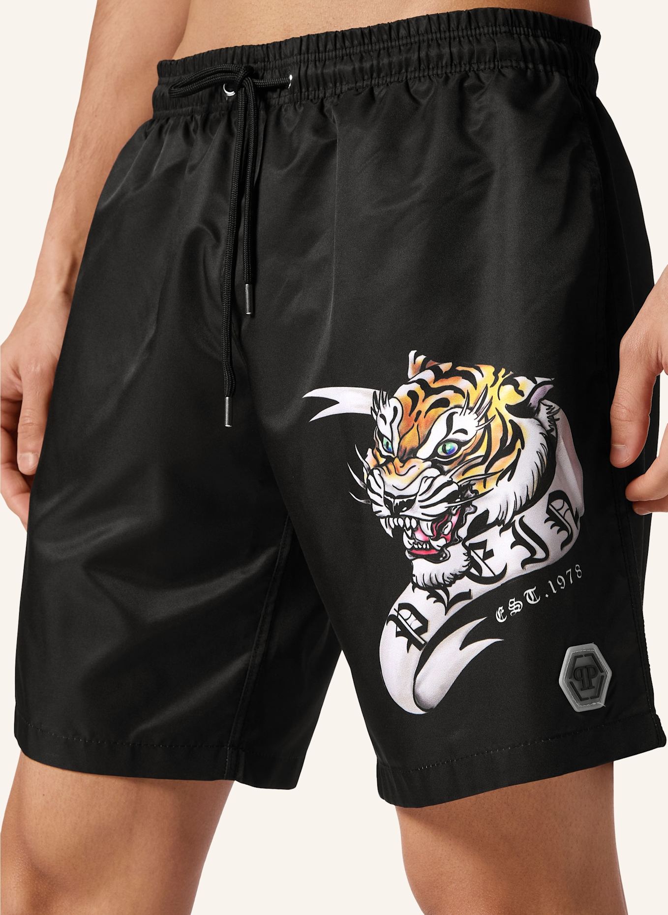 PHILIPP PLEIN Badeshorts TATTOO, Farbe: SCHWARZ (Bild 3)