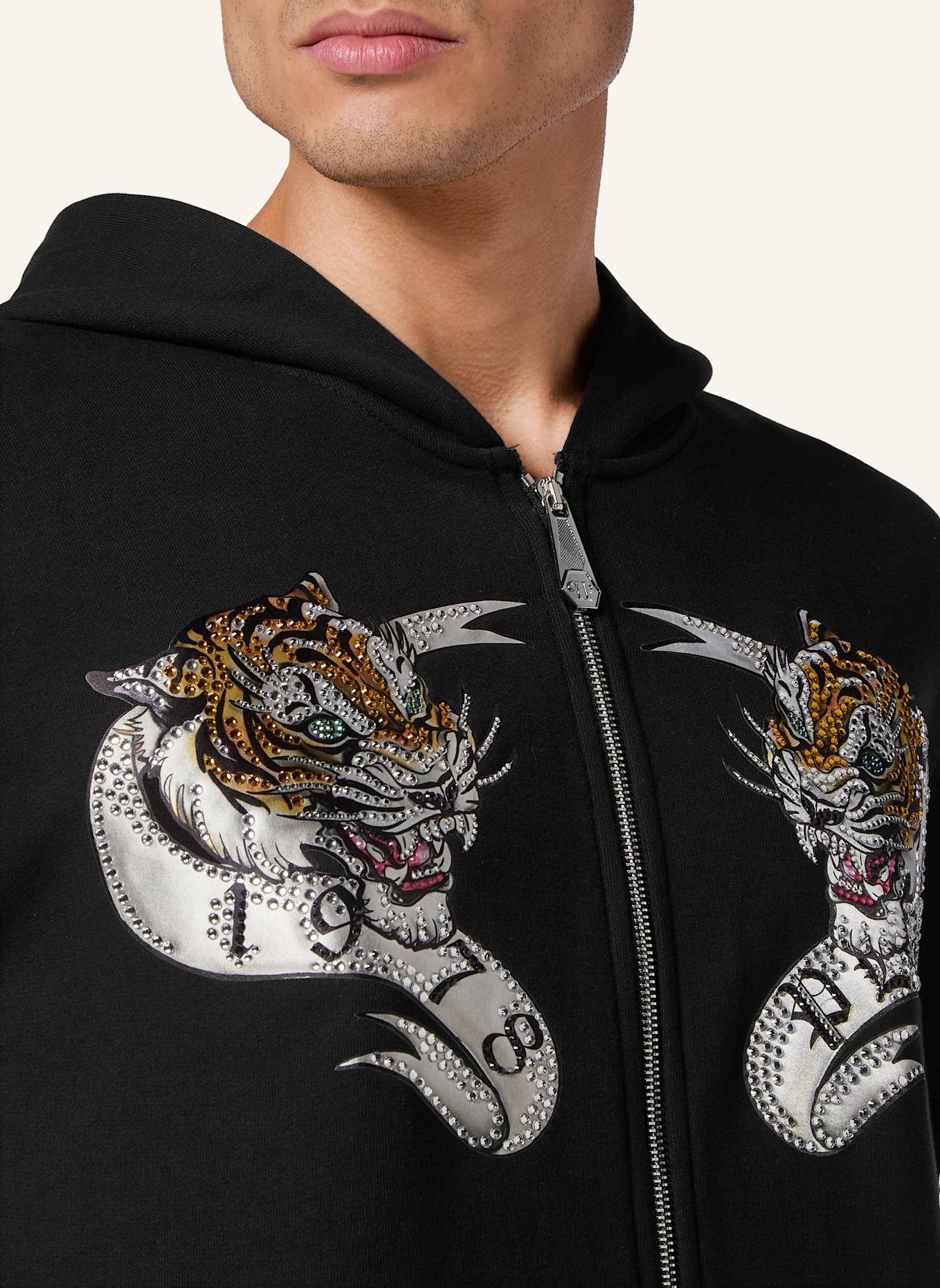 PHILIPP PLEIN Sweatjacke TATTOO, Farbe: SCHWARZ (Bild 3)