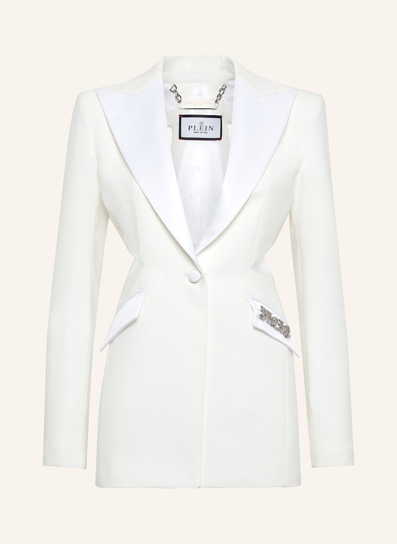 PHILIPP PLEIN Blazer mit Cut-Outs, Farbe: WEISS (Bild 1)