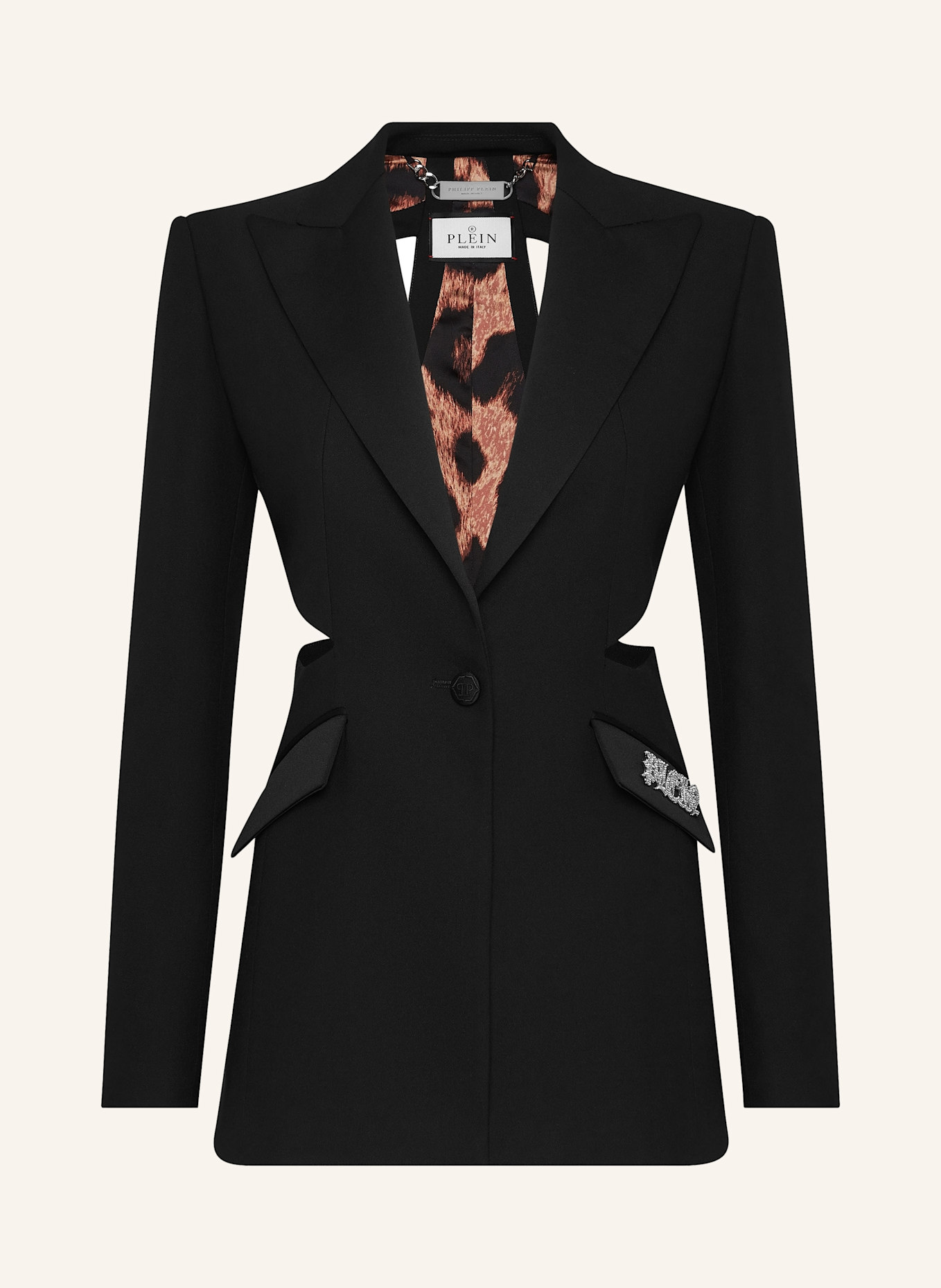 PHILIPP PLEIN Blazer mit Cut-Outs, Farbe: SCHWARZ (Bild 1)