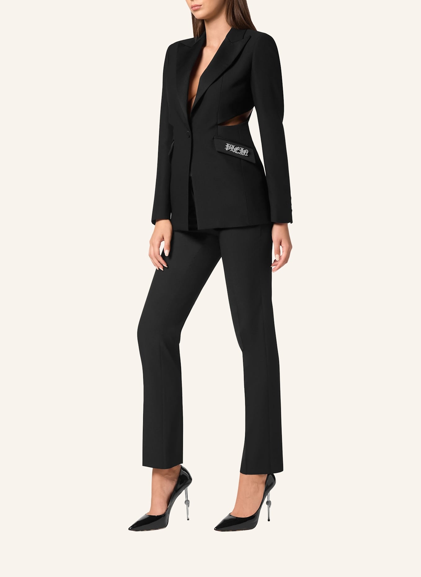 PHILIPP PLEIN Blazer mit Cut-Outs, Farbe: SCHWARZ (Bild 4)