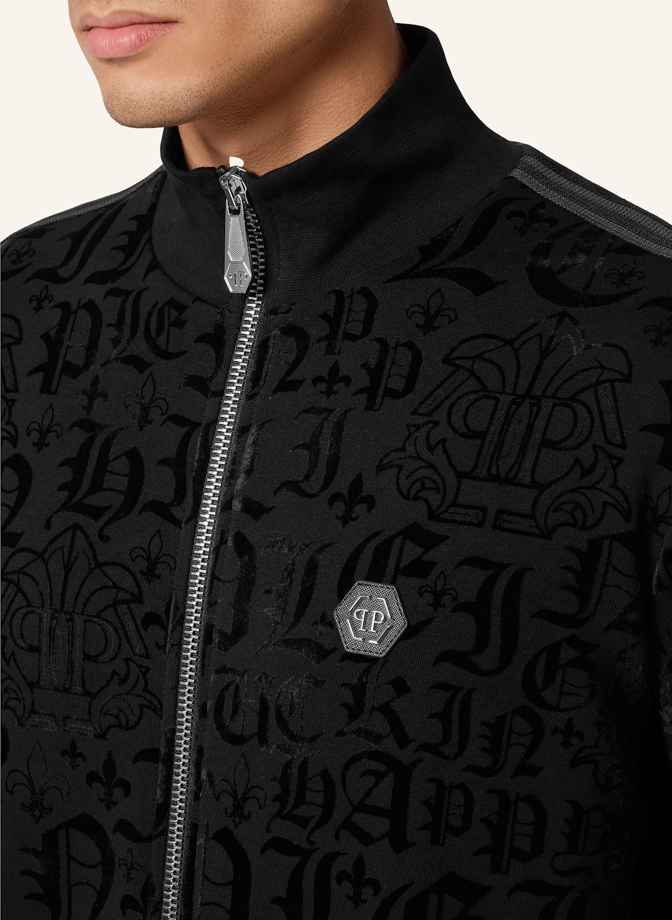 PHILIPP PLEIN Sweatjacke GOTHIC PLEIN, Farbe: SCHWARZ (Bild 3)