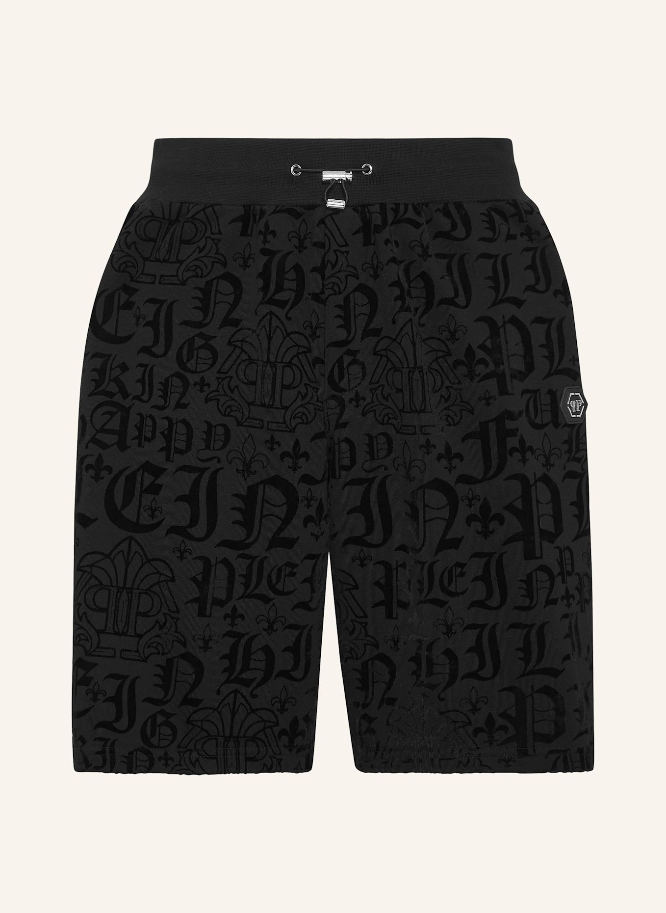 PHILIPP PLEIN Sweatshorts GOTHIC PLEIN, Farbe: SCHWARZ (Bild 1)