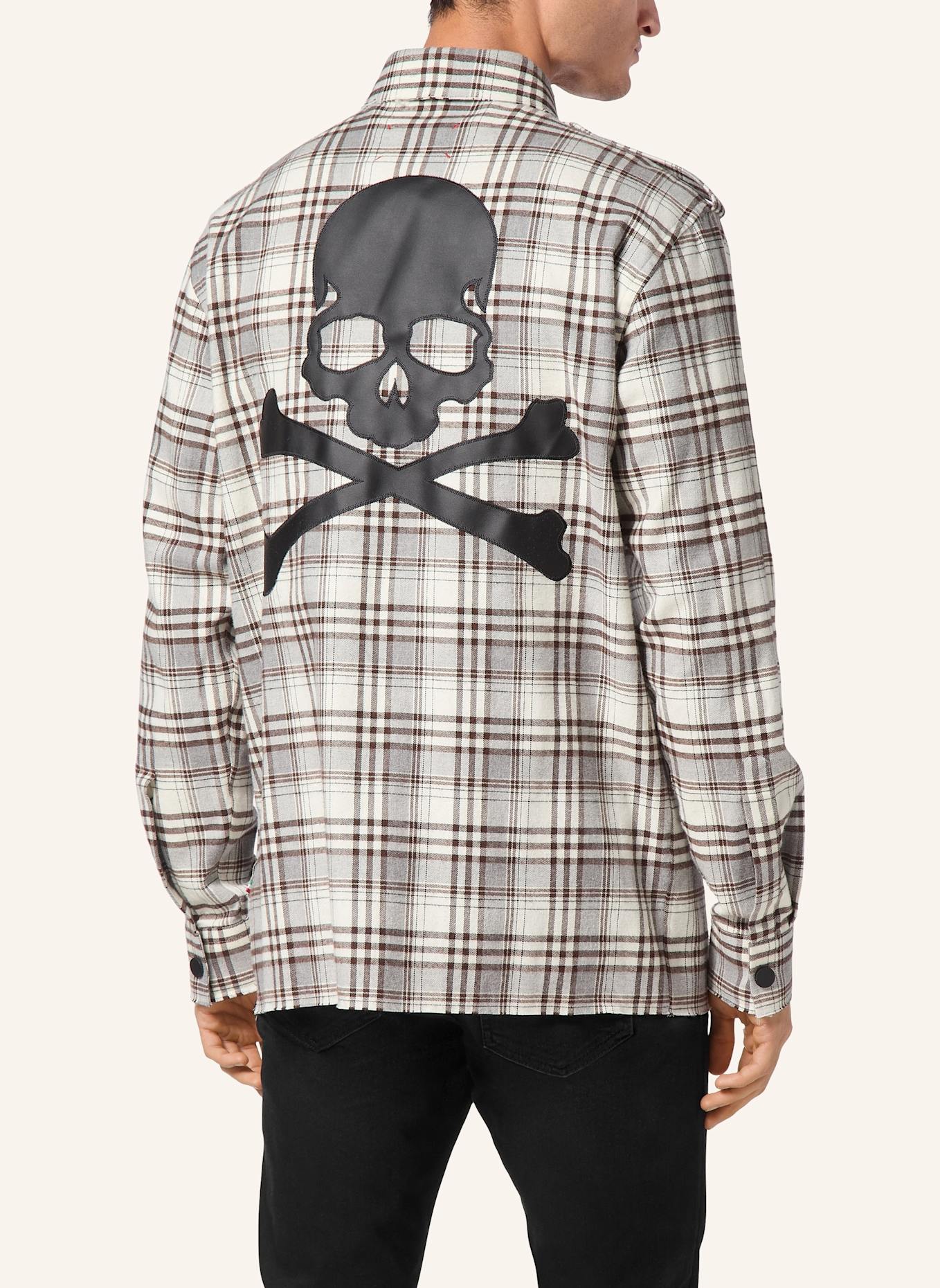 PHILIPP PLEIN Oversize Hemd SKULL&BONES, Farbe: BEIGE (Bild 2)