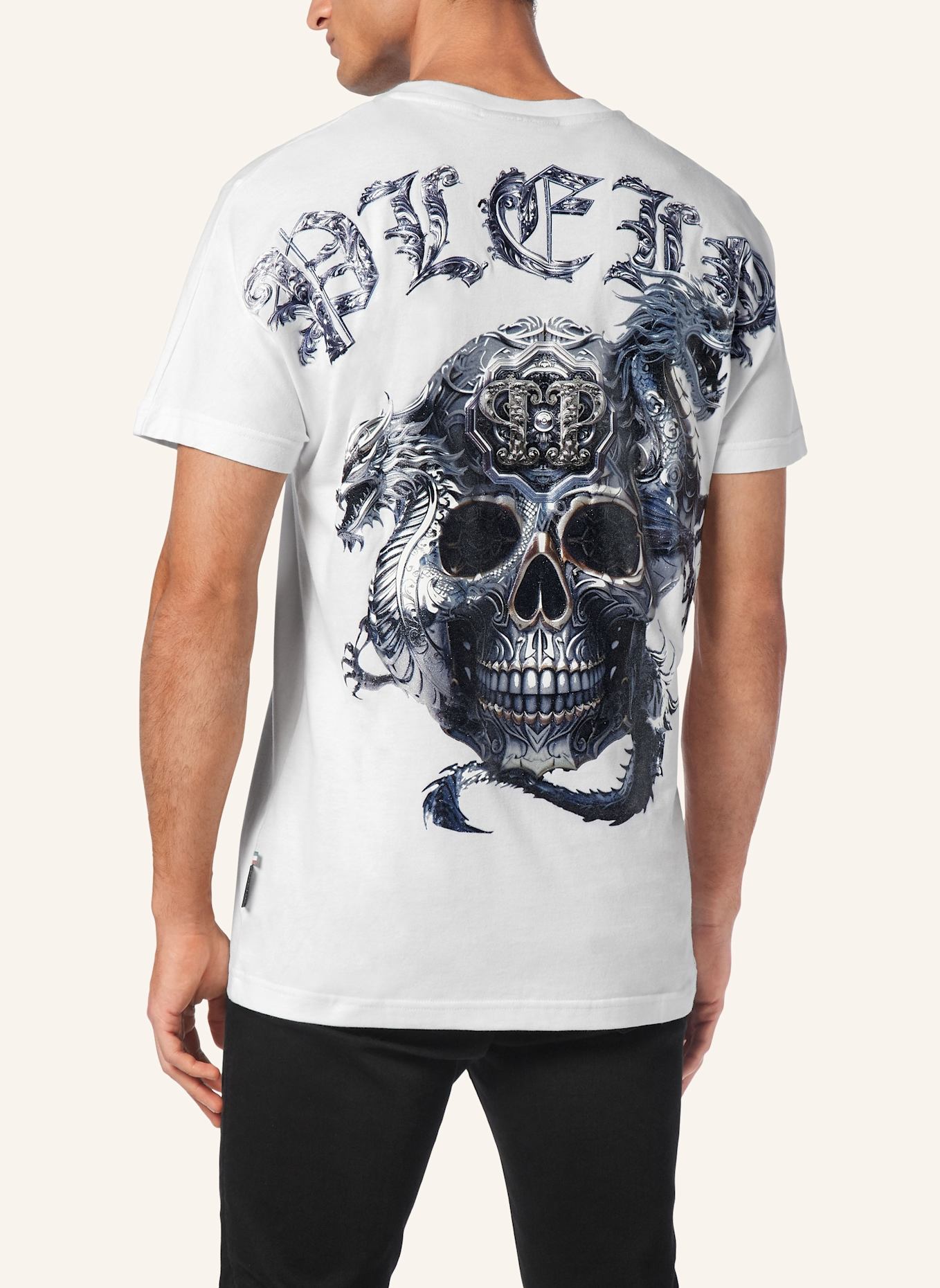 PHILIPP PLEIN T-Shirt SKULL, Farbe: WEISS (Bild 2)