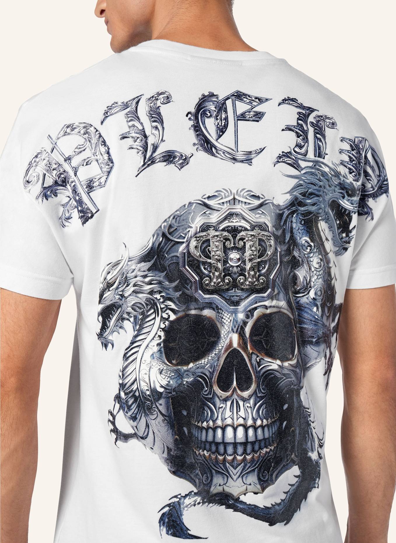 PHILIPP PLEIN T-Shirt SKULL, Farbe: WEISS (Bild 3)