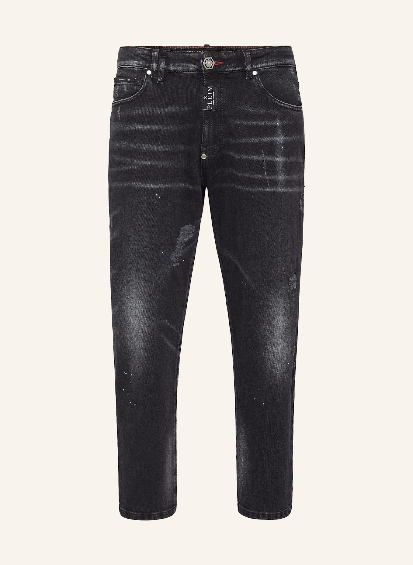 PHILIPP PLEIN Jeans Regular Fit, Farbe: DUNKELGRAU/ SCHWARZ (Bild 1)