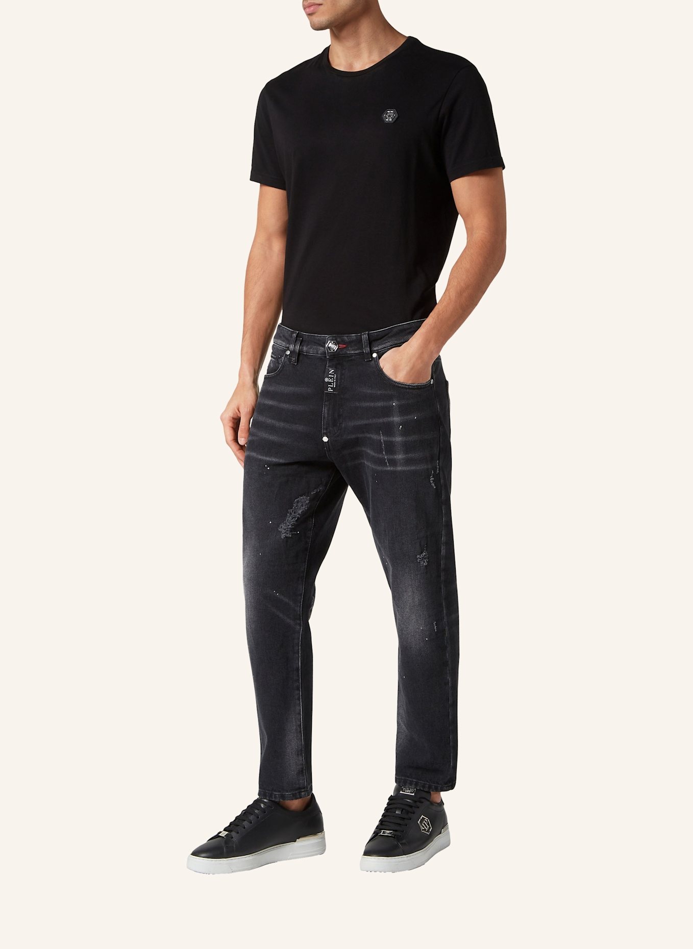 PHILIPP PLEIN Jeans Regular Fit, Farbe: DUNKELGRAU/ SCHWARZ (Bild 4)