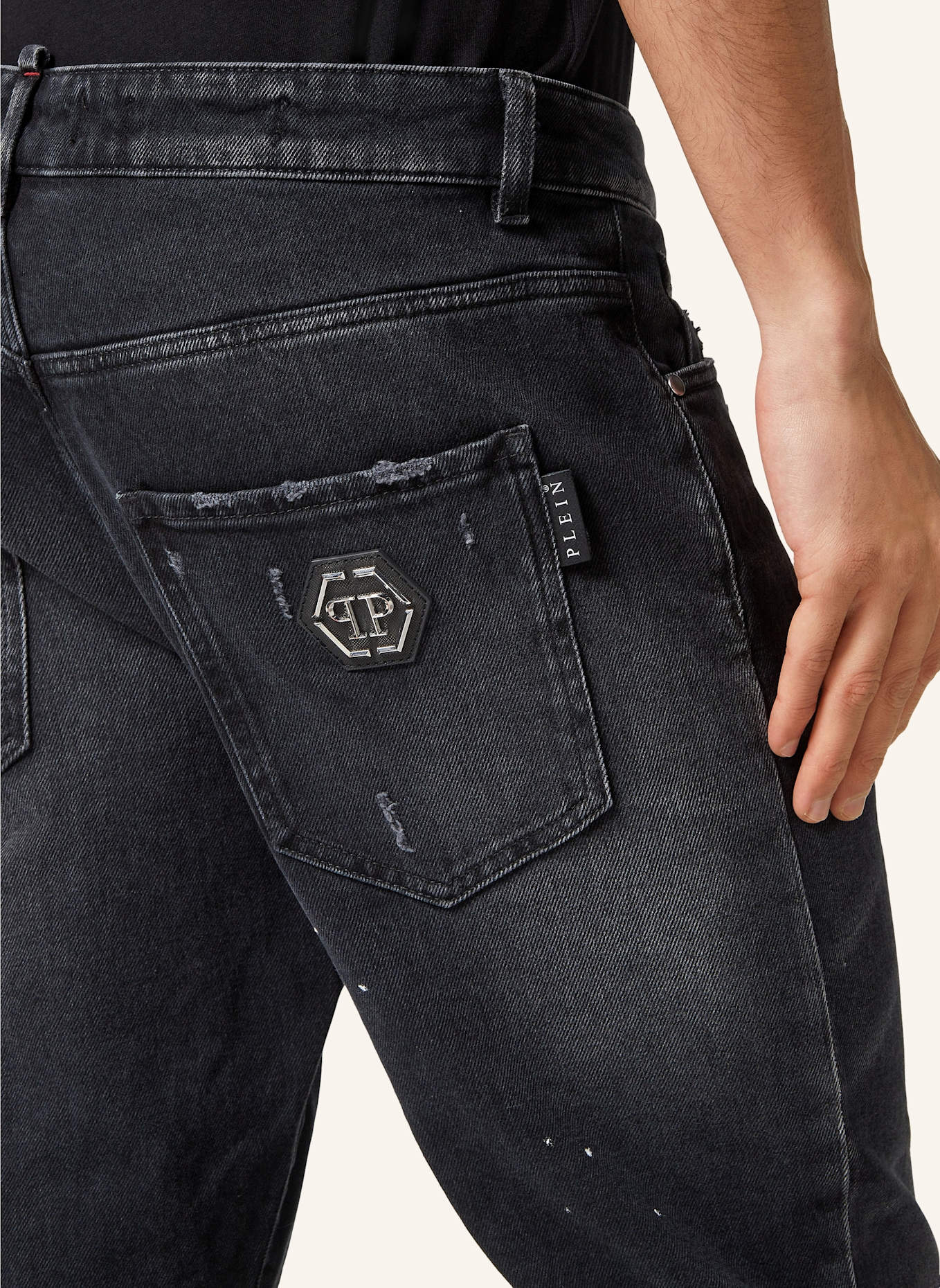 PHILIPP PLEIN Jeans Regular Fit, Farbe: DUNKELGRAU/ SCHWARZ (Bild 3)