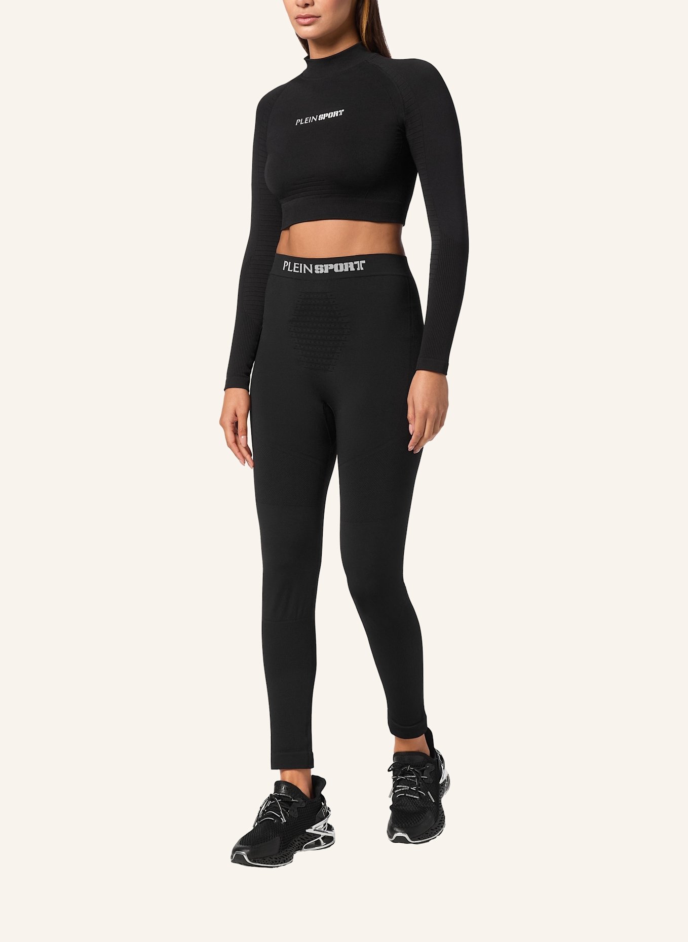 PLEIN SPORT Cropped Top, Farbe: SCHWARZ (Bild 4)