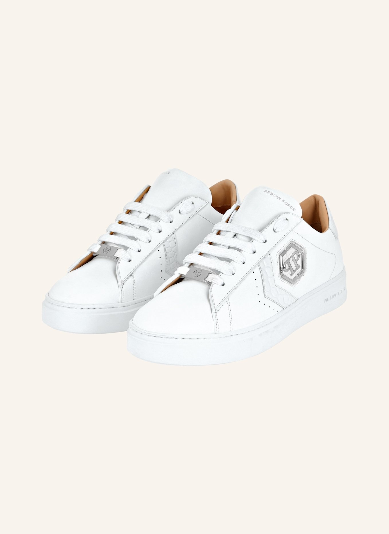 PHILIPP PLEIN Leder Sneaker ARROW, Farbe: WEISS (Bild 1)