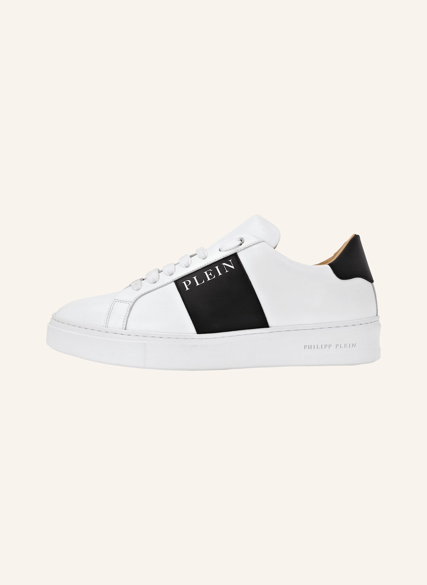 PHILIPP PLEIN Leder Sneaker, Farbe: WEISS/ SCHWARZ (Bild 3)