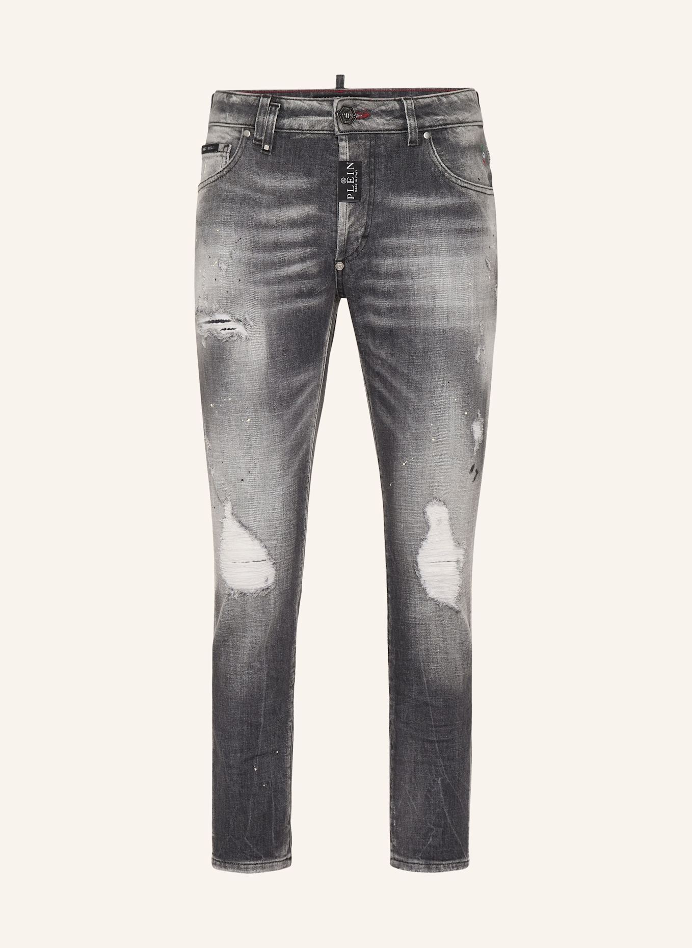 PHILIPP PLEIN Jeans Skinny Fit, Farbe: GRAU (Bild 1)