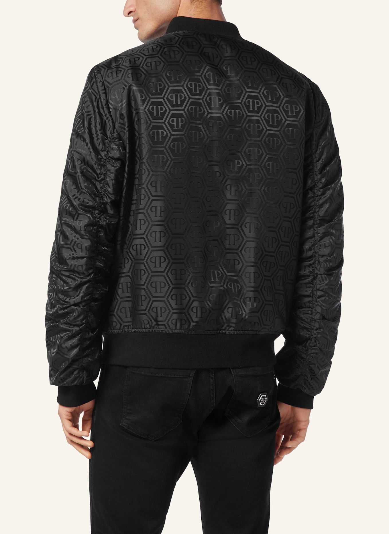 PHILIPP PLEIN Blouson mit Wolle MONOGRAM, Farbe: SCHWARZ (Bild 2)